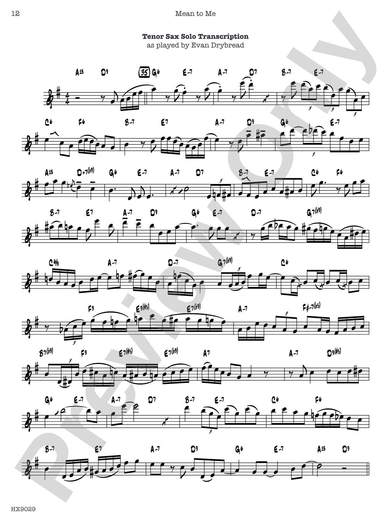 Mean to Me: Jazz Ensemble Conductor Score & Parts
