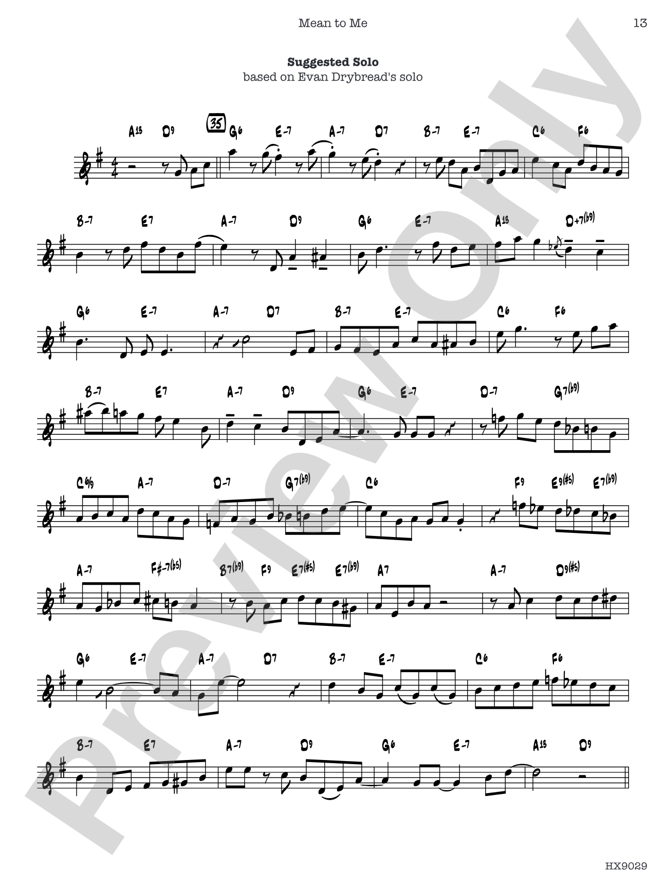 Mean to Me: Jazz Ensemble Conductor Score & Parts