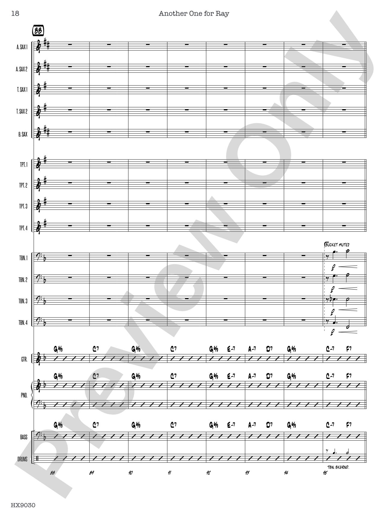Another One for Ray: Jazz Ensemble Conductor Score & Parts