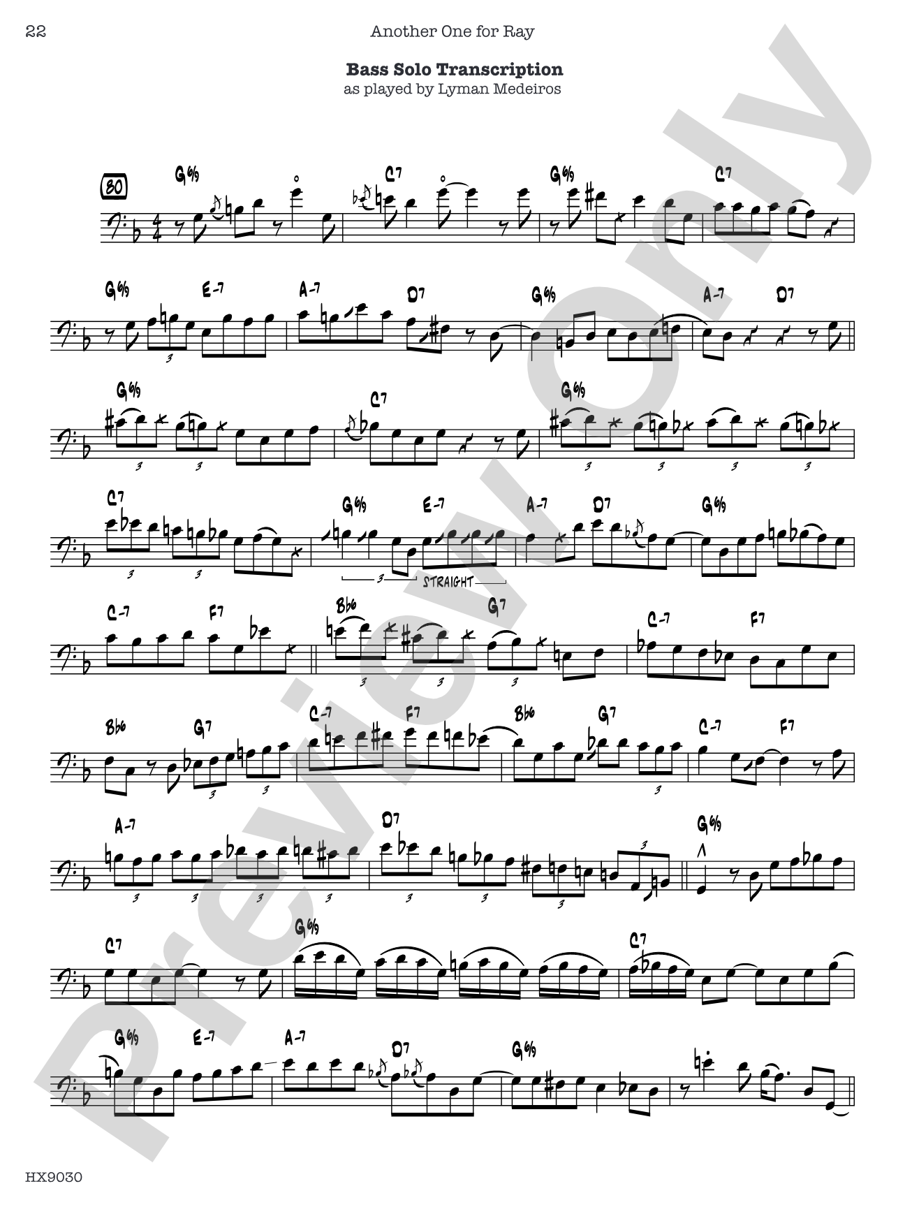 Another One for Ray: Jazz Ensemble Conductor Score & Parts