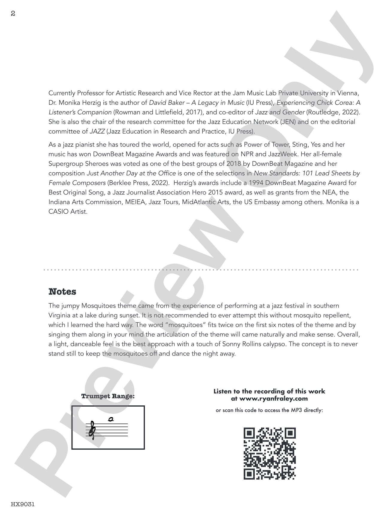 Mosquitoes: Jazz Ensemble Conductor Score & Parts