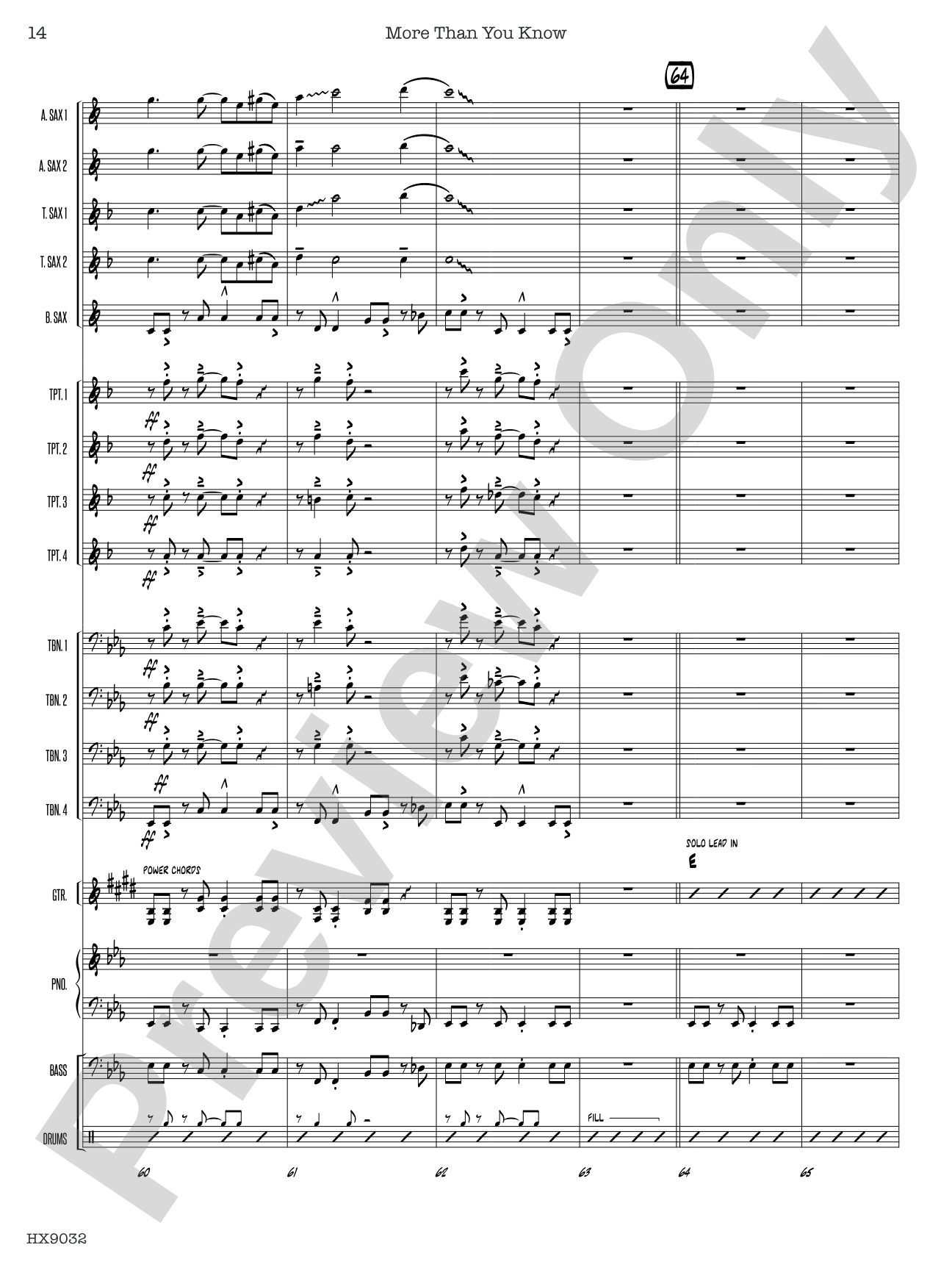 More Than You Know: Jazz Ensemble Conductor Score & Parts