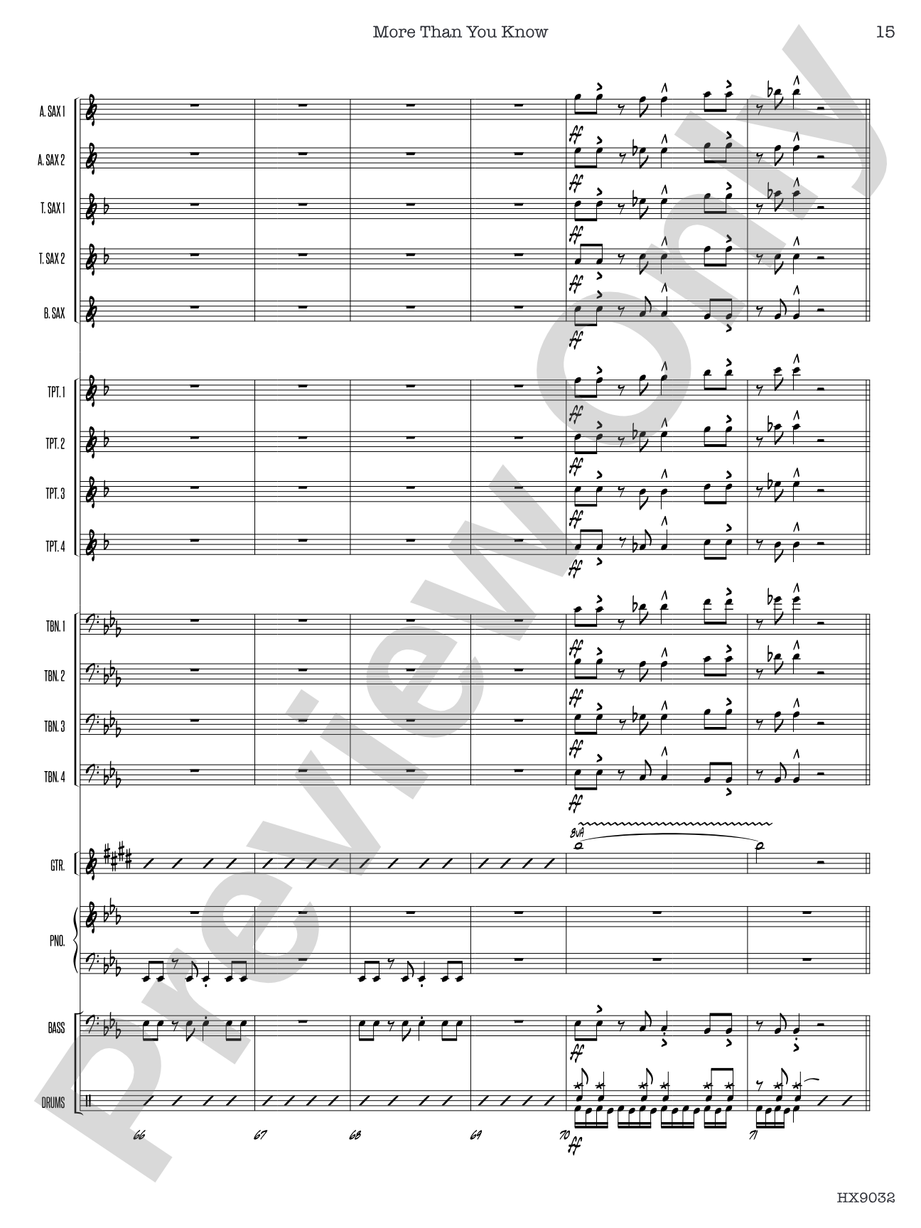 More Than You Know: Jazz Ensemble Conductor Score & Parts
