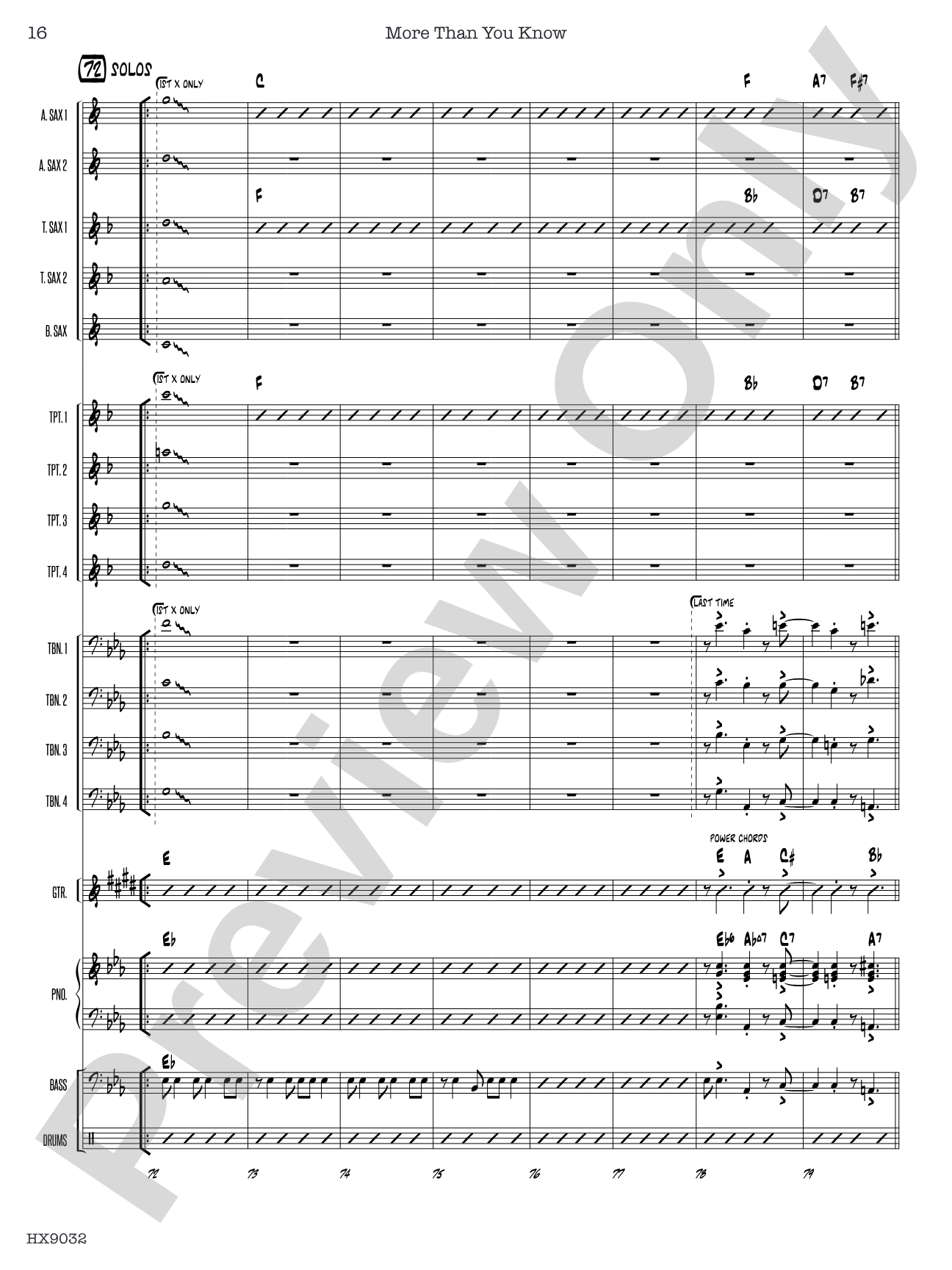 More Than You Know: Jazz Ensemble Conductor Score & Parts