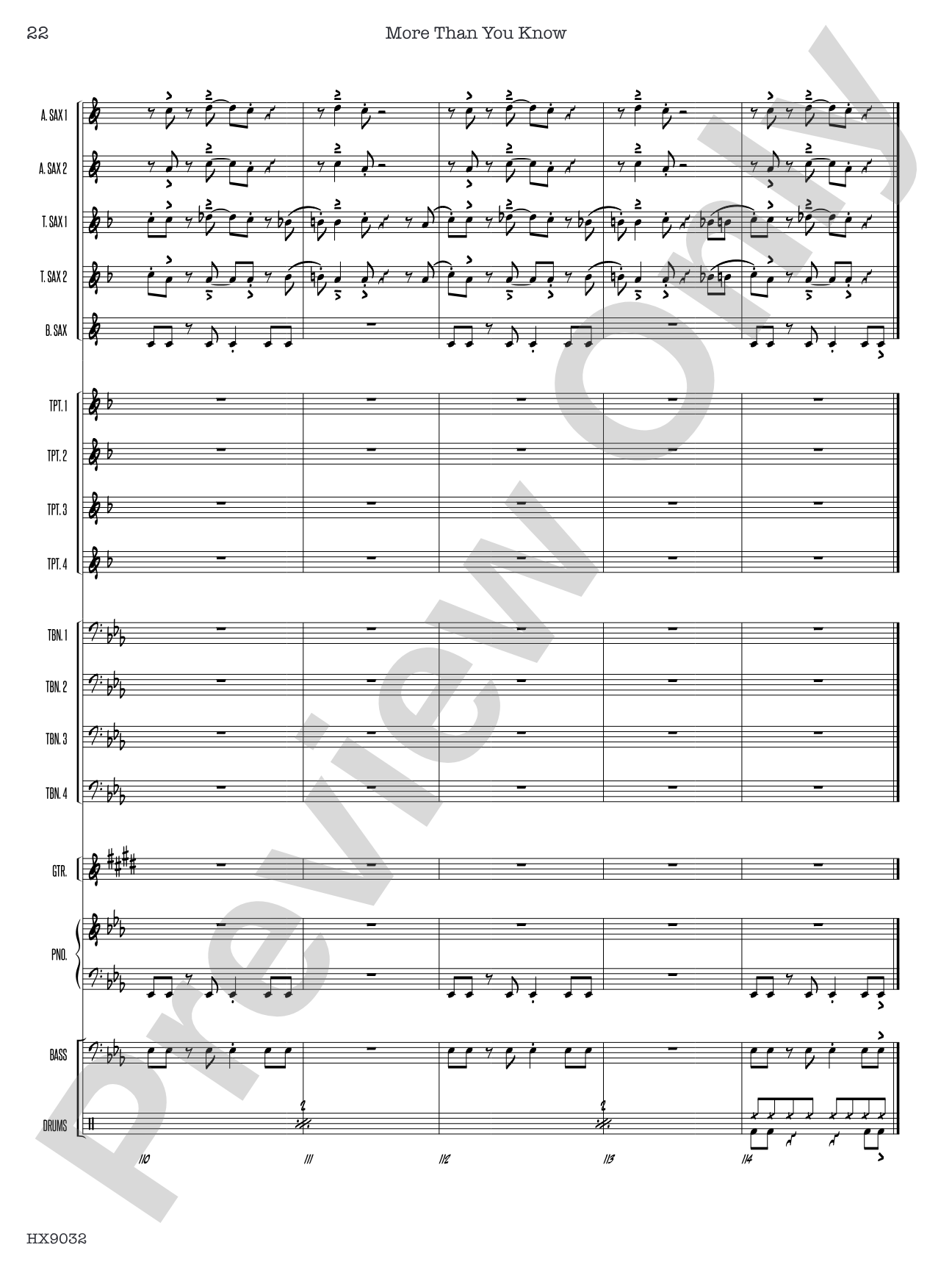 More Than You Know: Jazz Ensemble Conductor Score & Parts
