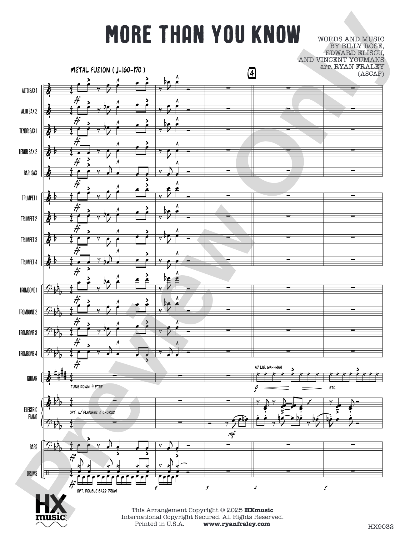 More Than You Know: Jazz Ensemble Conductor Score & Parts