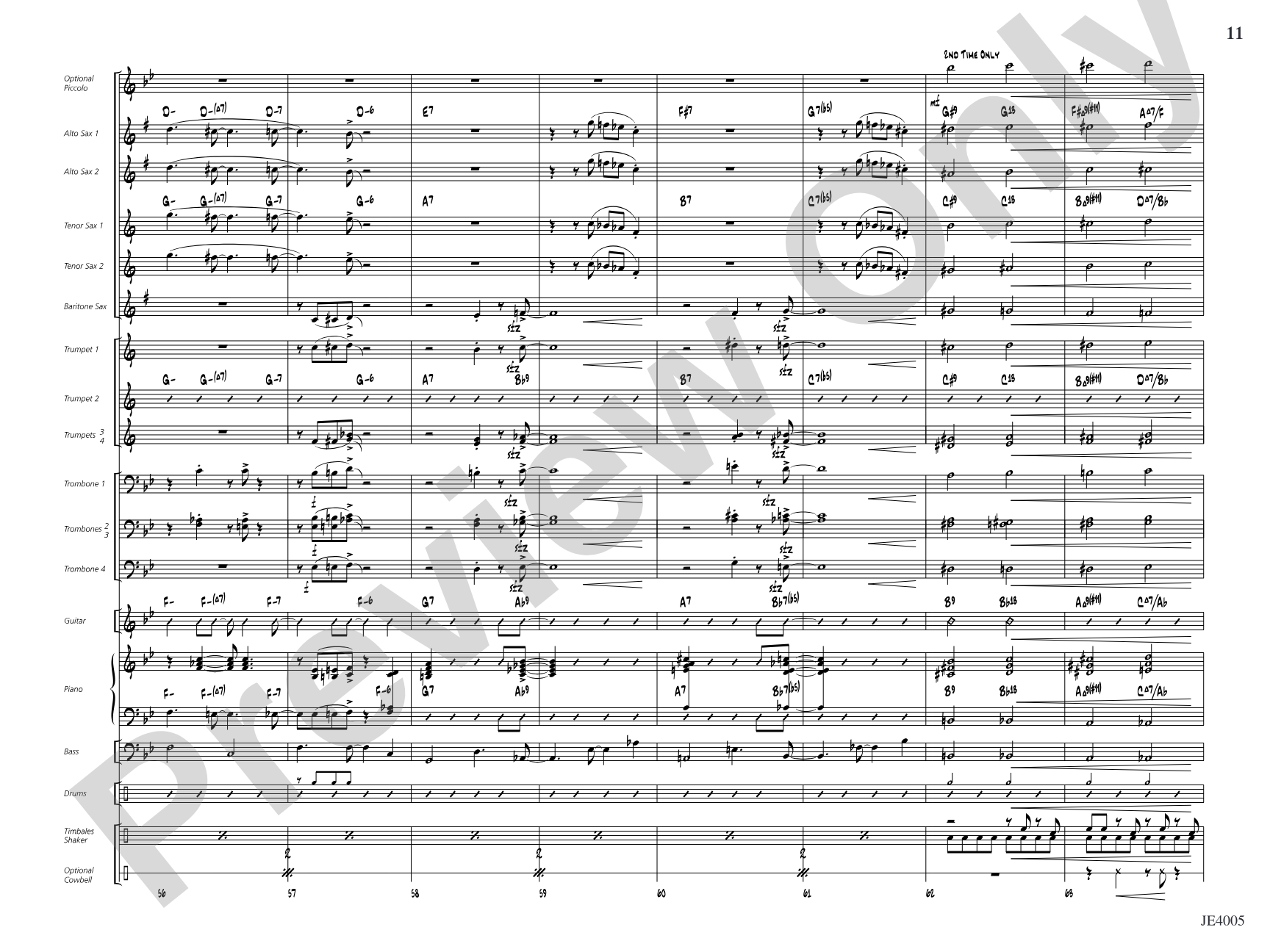 Salsa on the Side: Jazz Ensemble Conductor Score & Parts