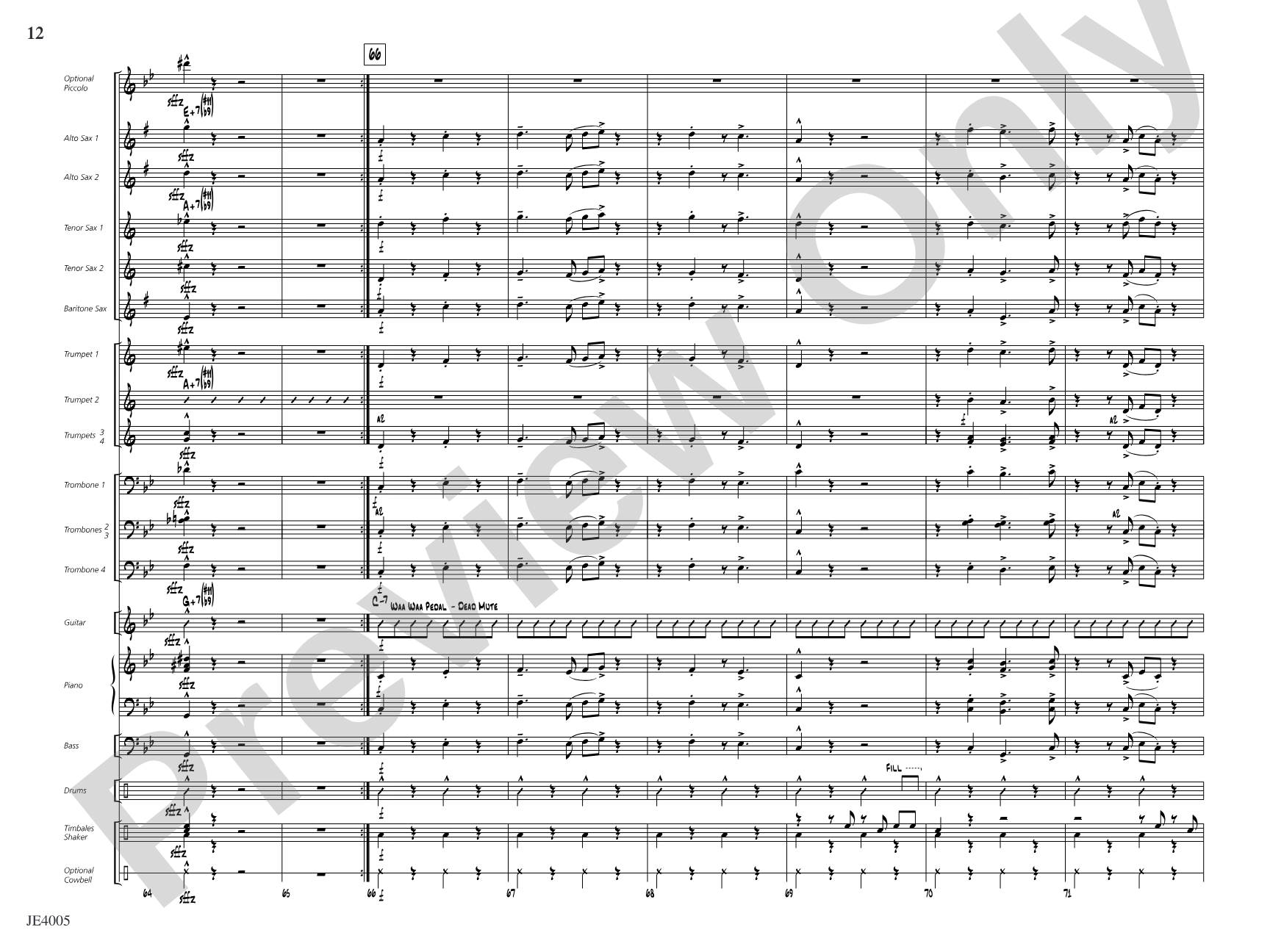 Salsa on the Side: Jazz Ensemble Conductor Score & Parts
