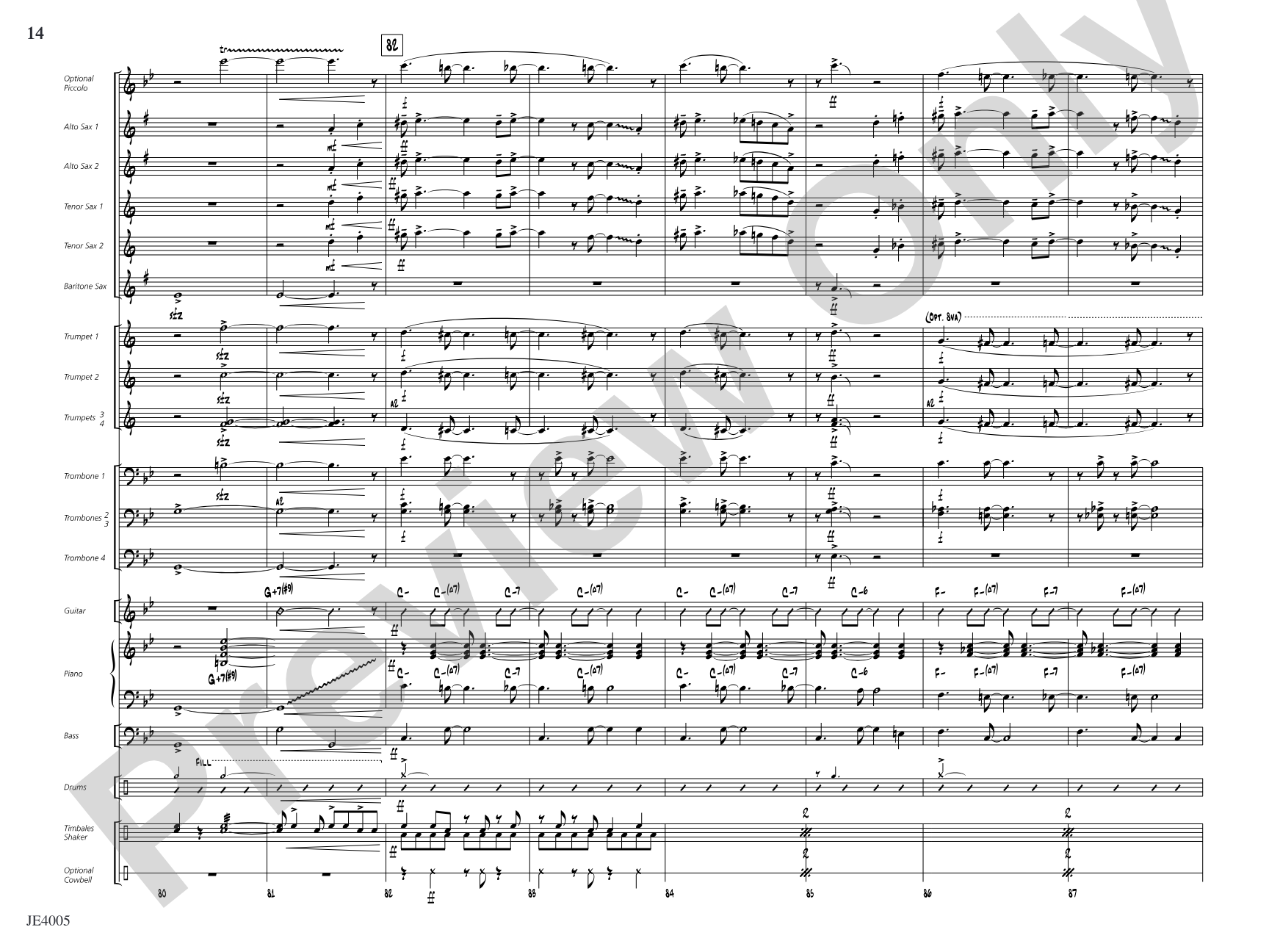 Salsa on the Side: Jazz Ensemble Conductor Score & Parts