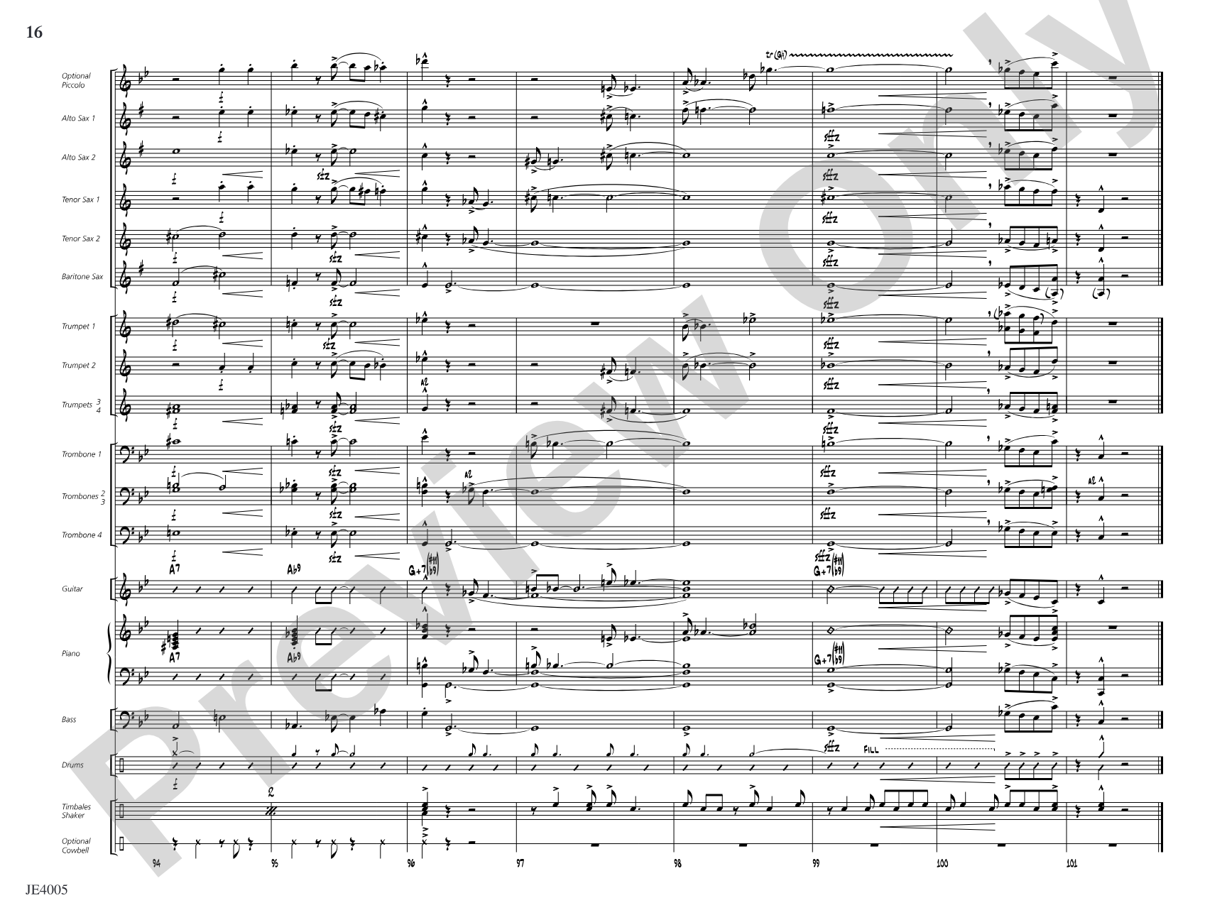 Salsa on the Side: Jazz Ensemble Conductor Score & Parts