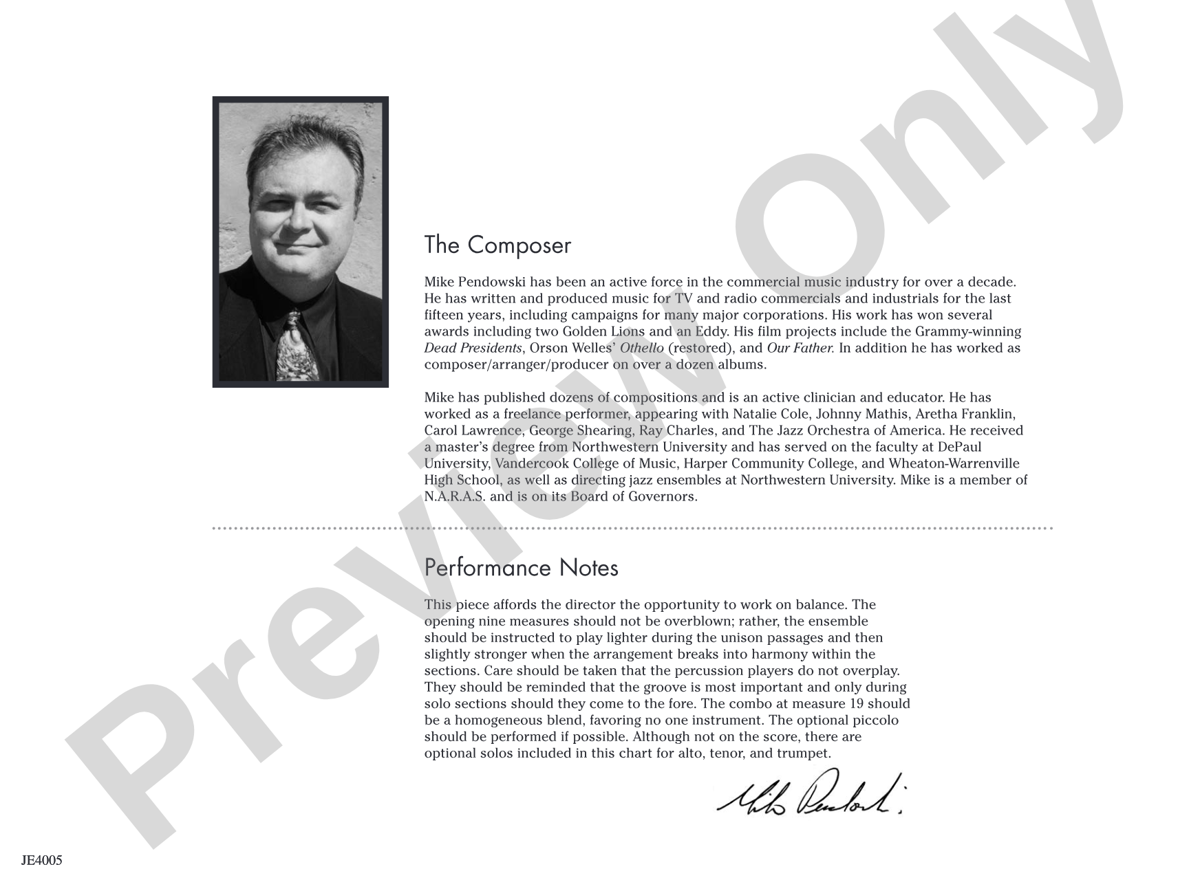 Salsa on the Side: Jazz Ensemble Conductor Score & Parts