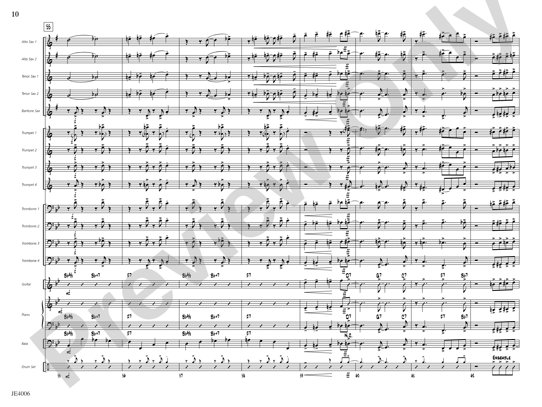 Jolly Old St. Nick: Jazz Ensemble Conductor Score & Parts