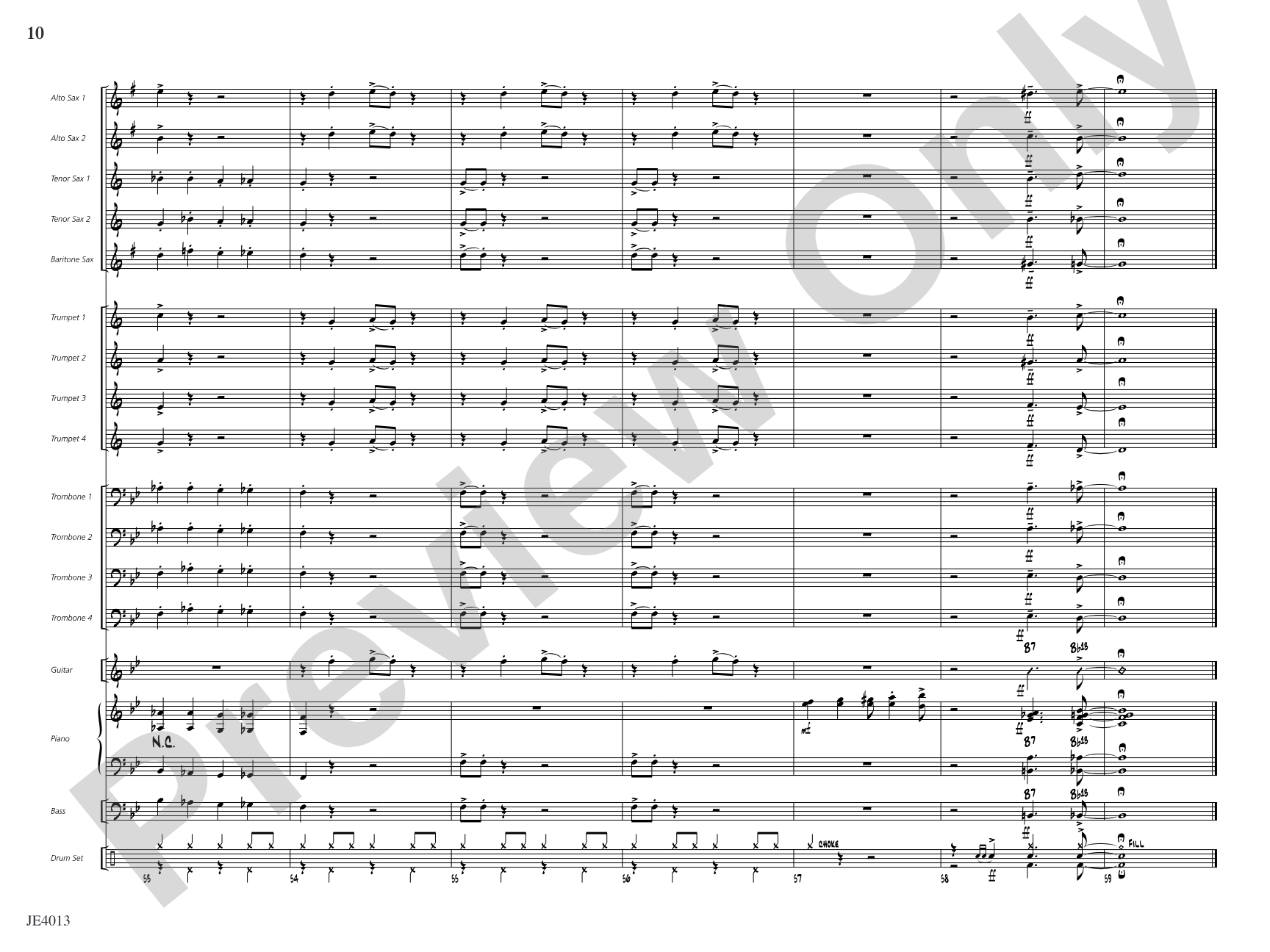Two Bits: Jazz Ensemble Conductor Score & Parts