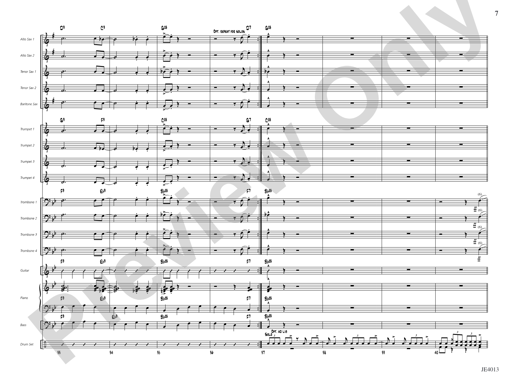 Two Bits: Jazz Ensemble Conductor Score & Parts