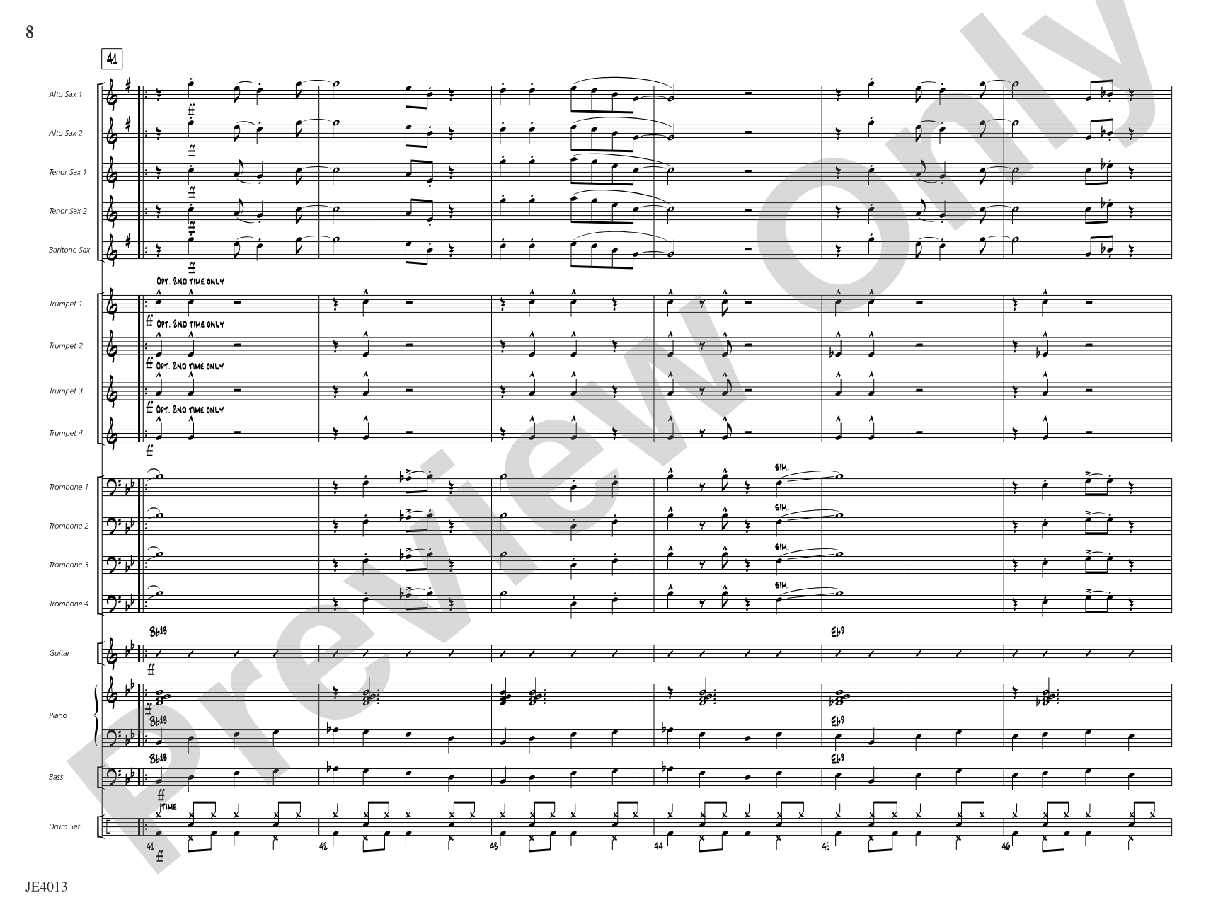Two Bits: Jazz Ensemble Conductor Score & Parts