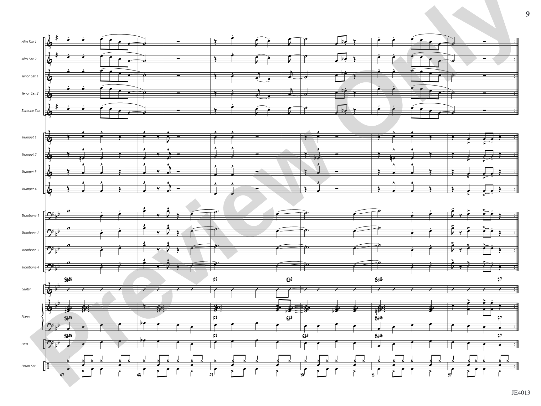 Two Bits: Jazz Ensemble Conductor Score & Parts