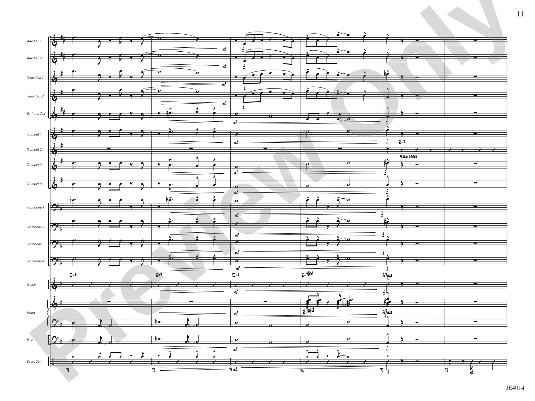 Otra Vez: Jazz Ensemble Conductor Score & Parts