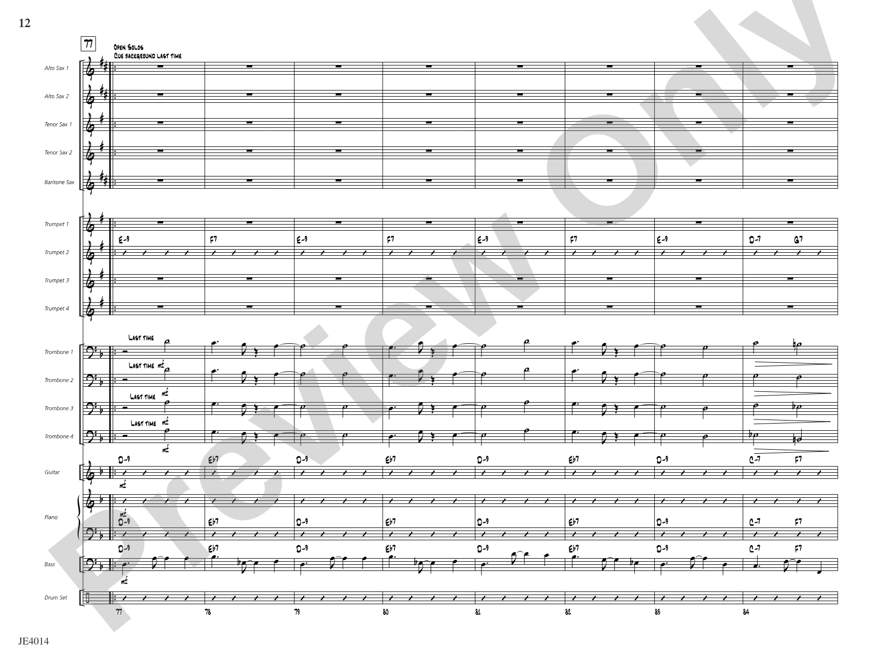 Otra Vez: Jazz Ensemble Conductor Score & Parts