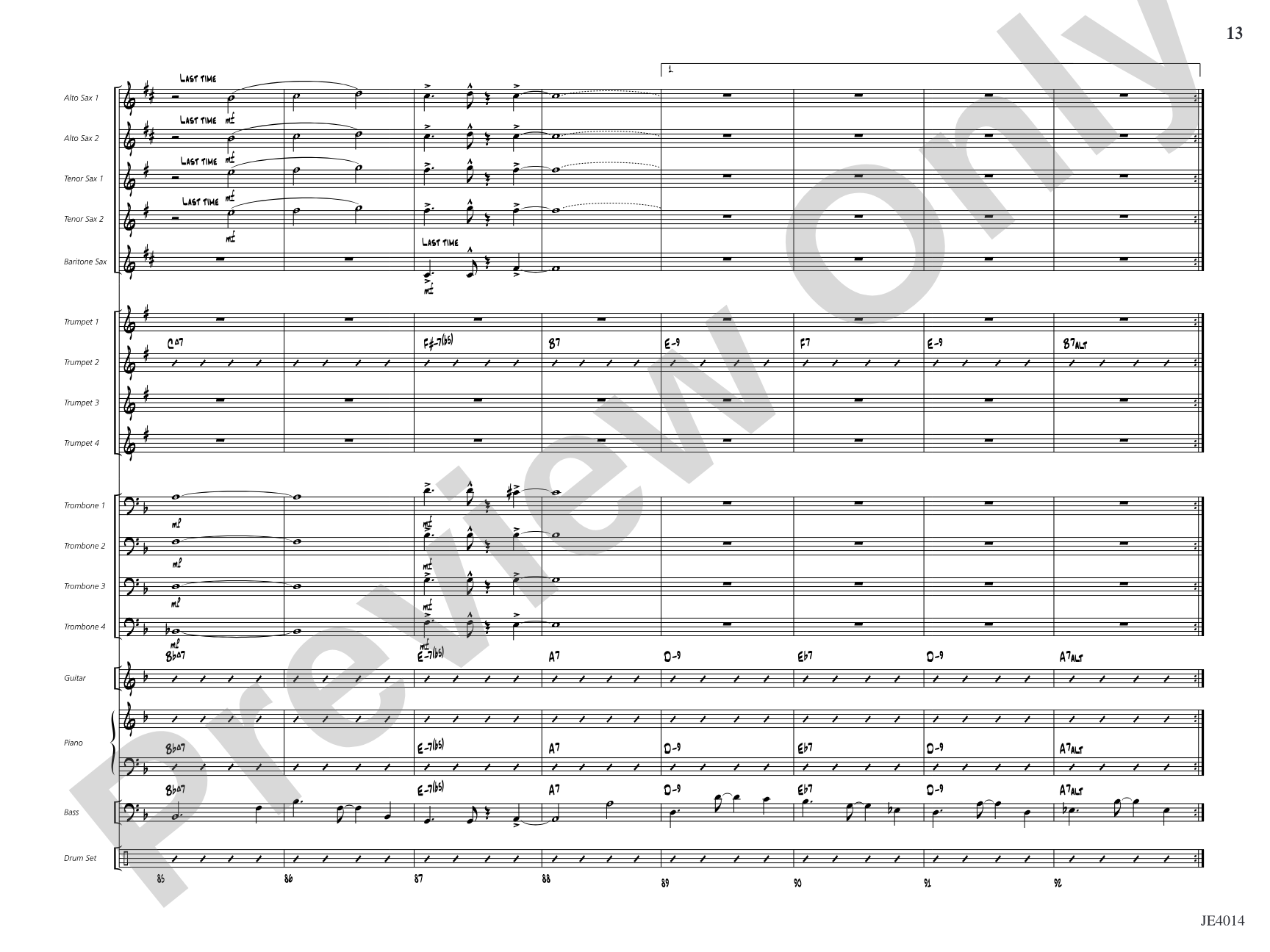 Otra Vez: Jazz Ensemble Conductor Score & Parts