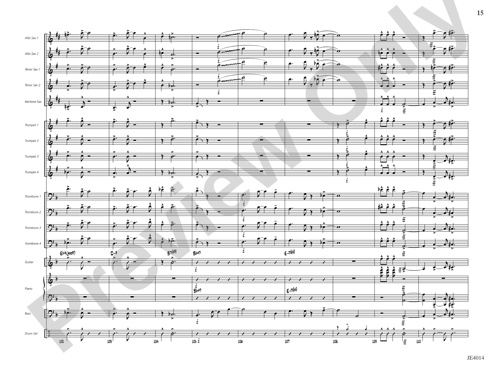 Otra Vez: Jazz Ensemble Conductor Score & Parts
