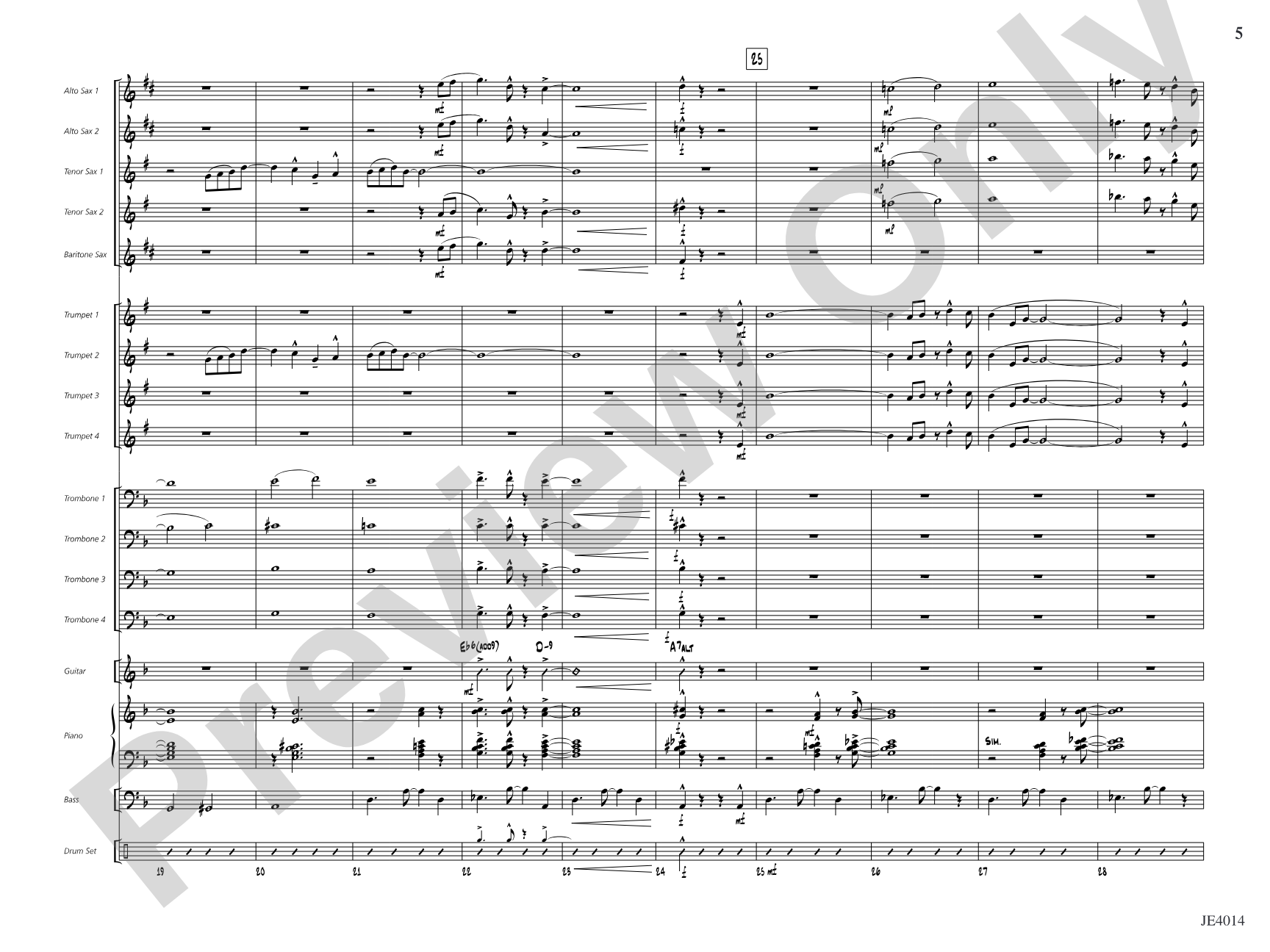 Otra Vez: Jazz Ensemble Conductor Score & Parts