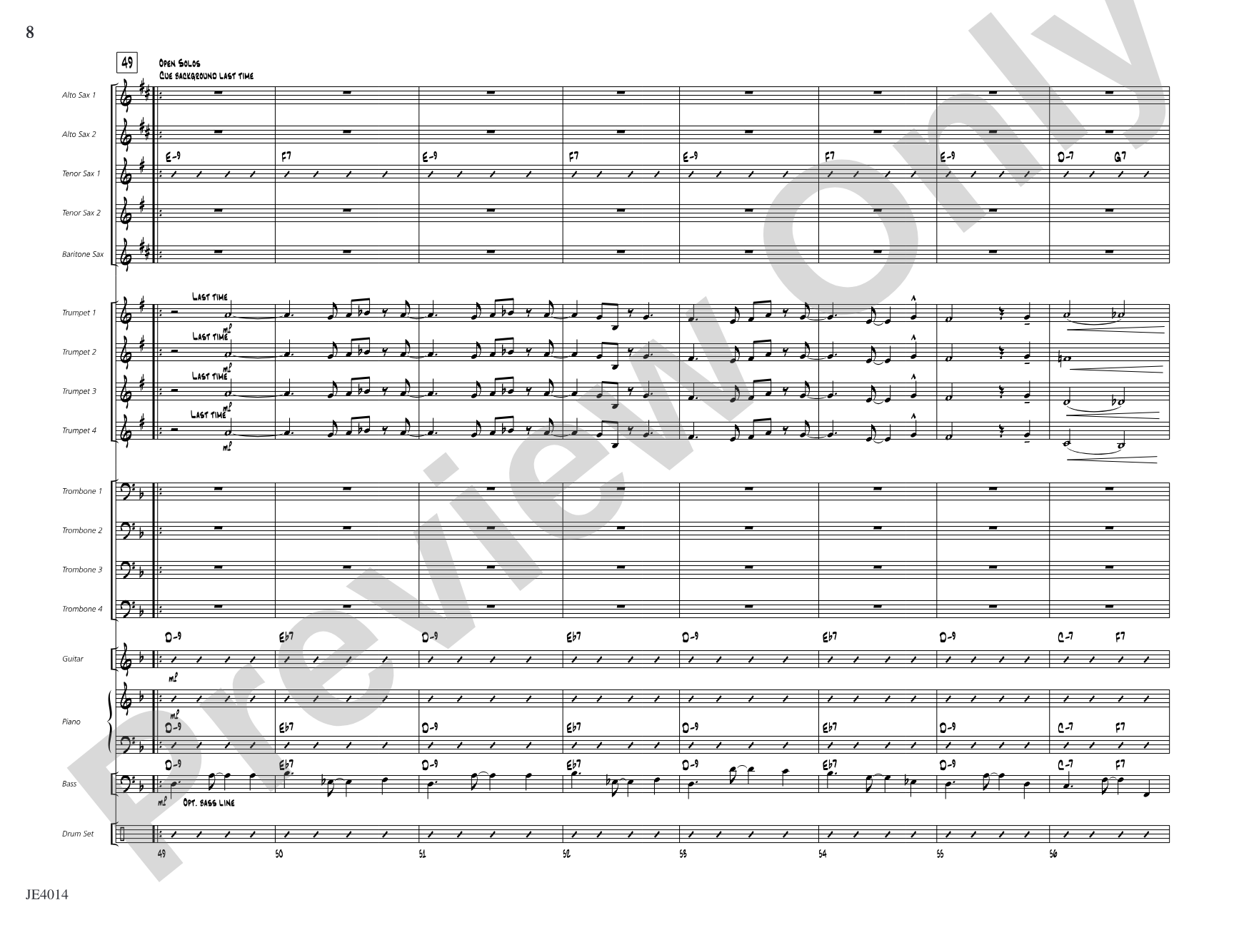 Otra Vez: Jazz Ensemble Conductor Score & Parts