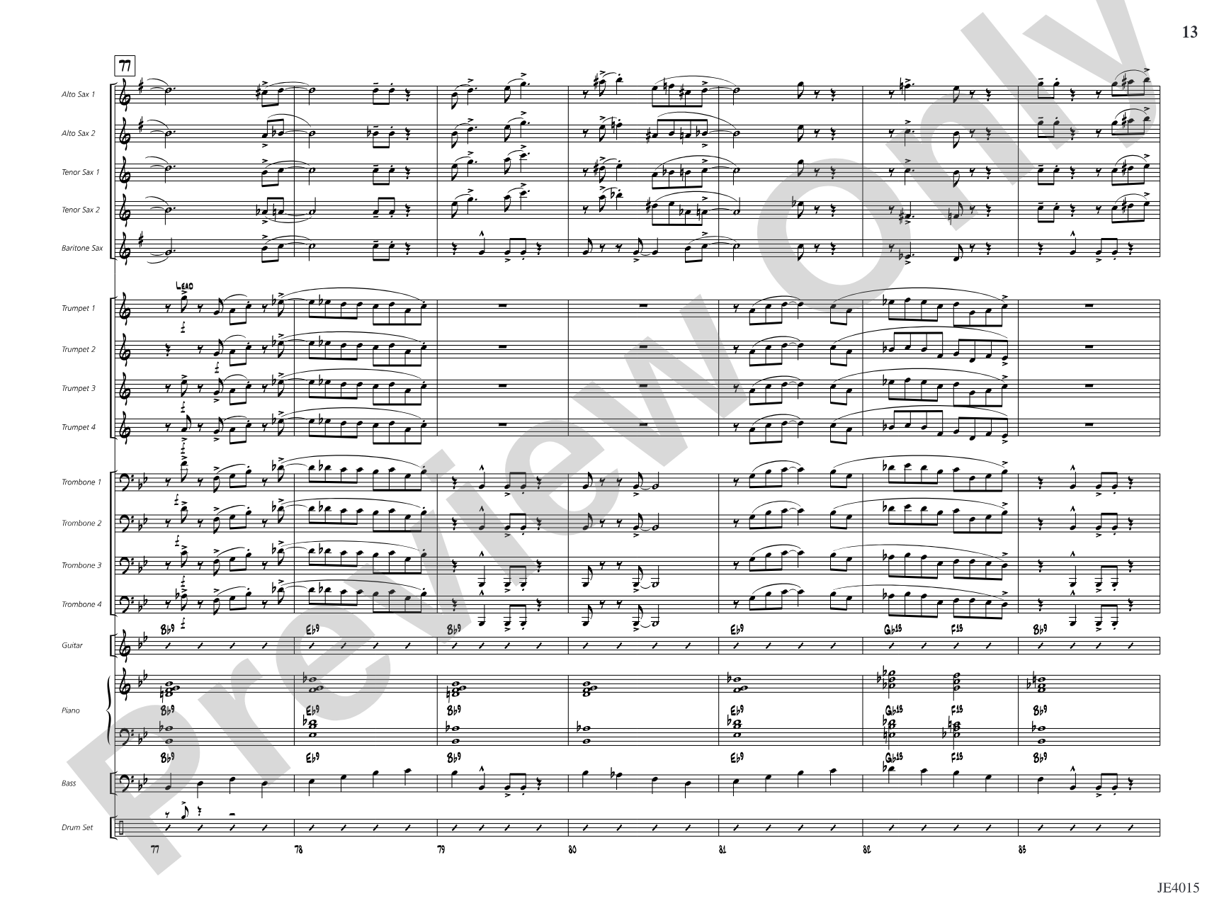 Outback Boogie: Jazz Ensemble Conductor Score & Parts