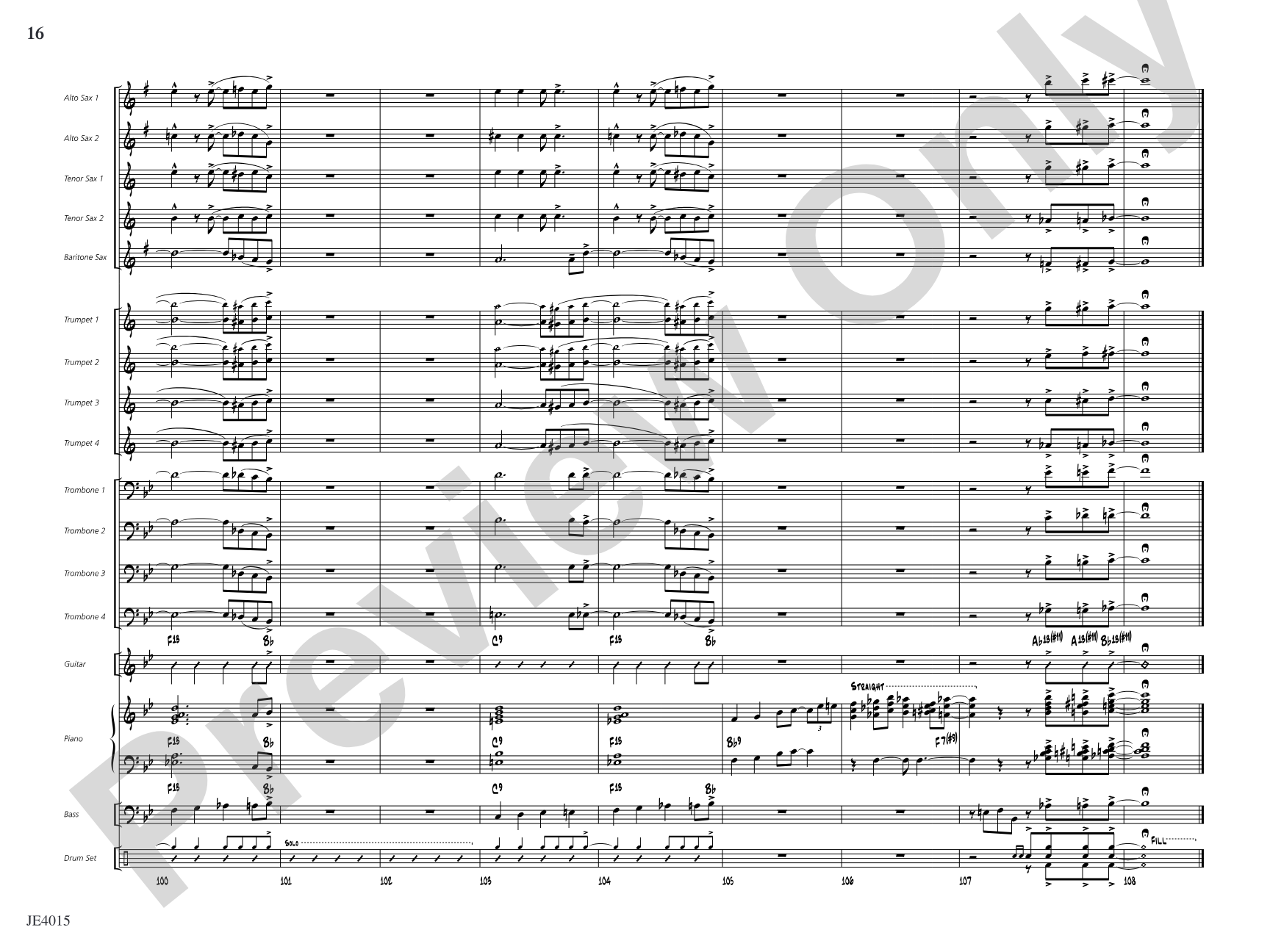 Outback Boogie: Jazz Ensemble Conductor Score & Parts
