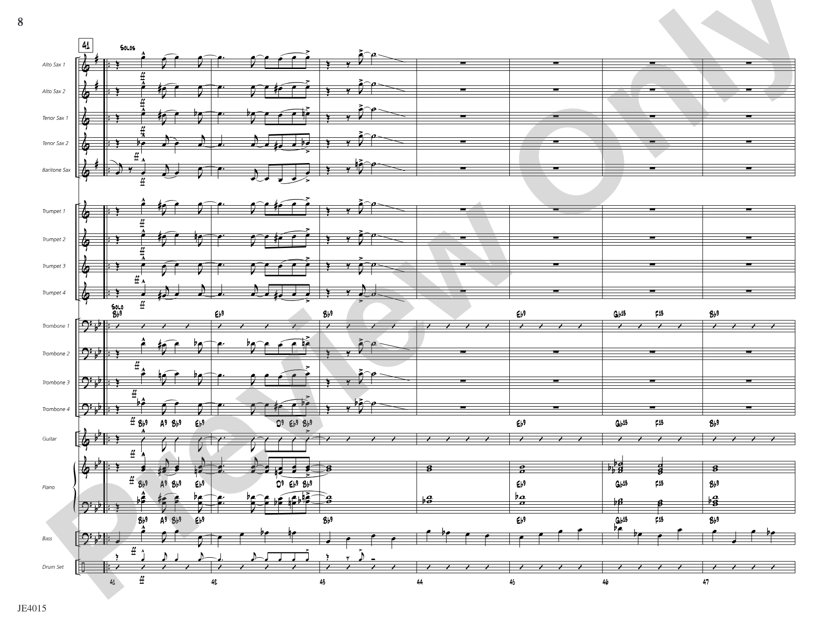 Outback Boogie: Jazz Ensemble Conductor Score & Parts