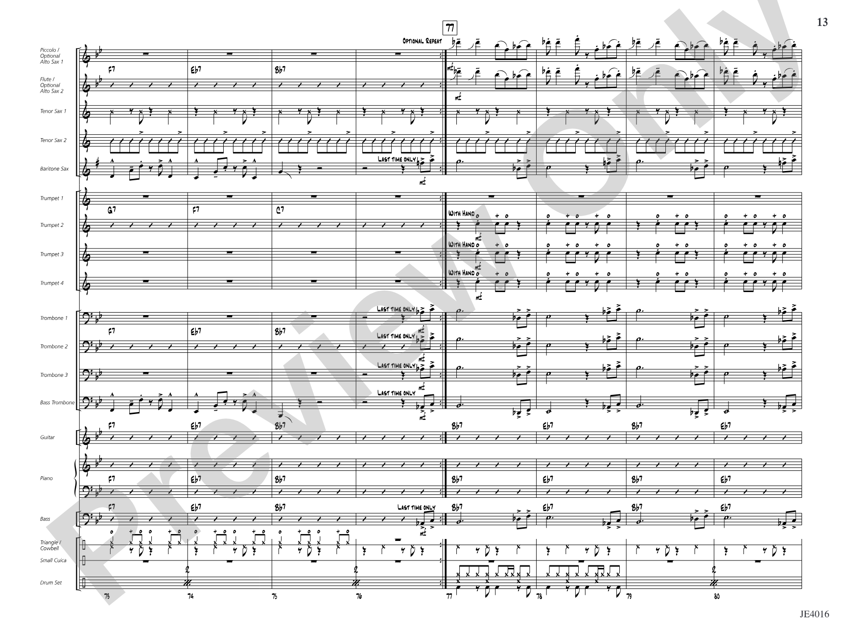 Digger's Bossa Nova: Jazz Ensemble Conductor Score & Parts