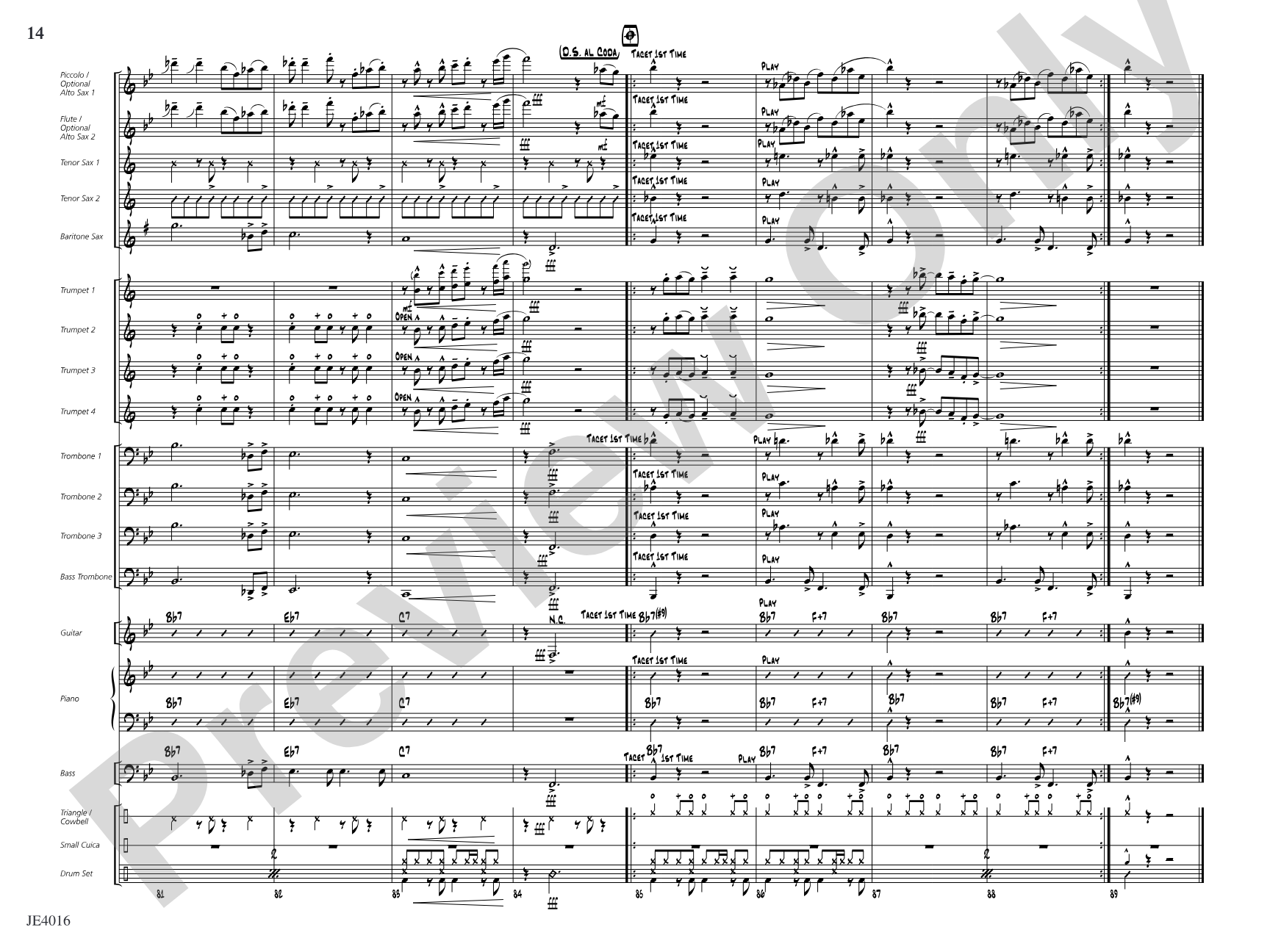 Digger's Bossa Nova: Jazz Ensemble Conductor Score & Parts