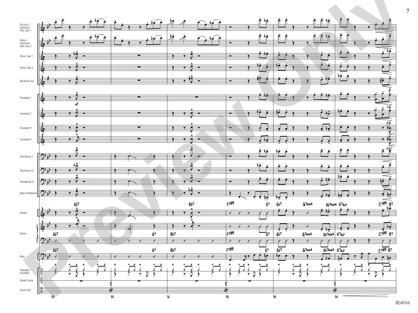 Digger's Bossa Nova: Jazz Ensemble Conductor Score & Parts