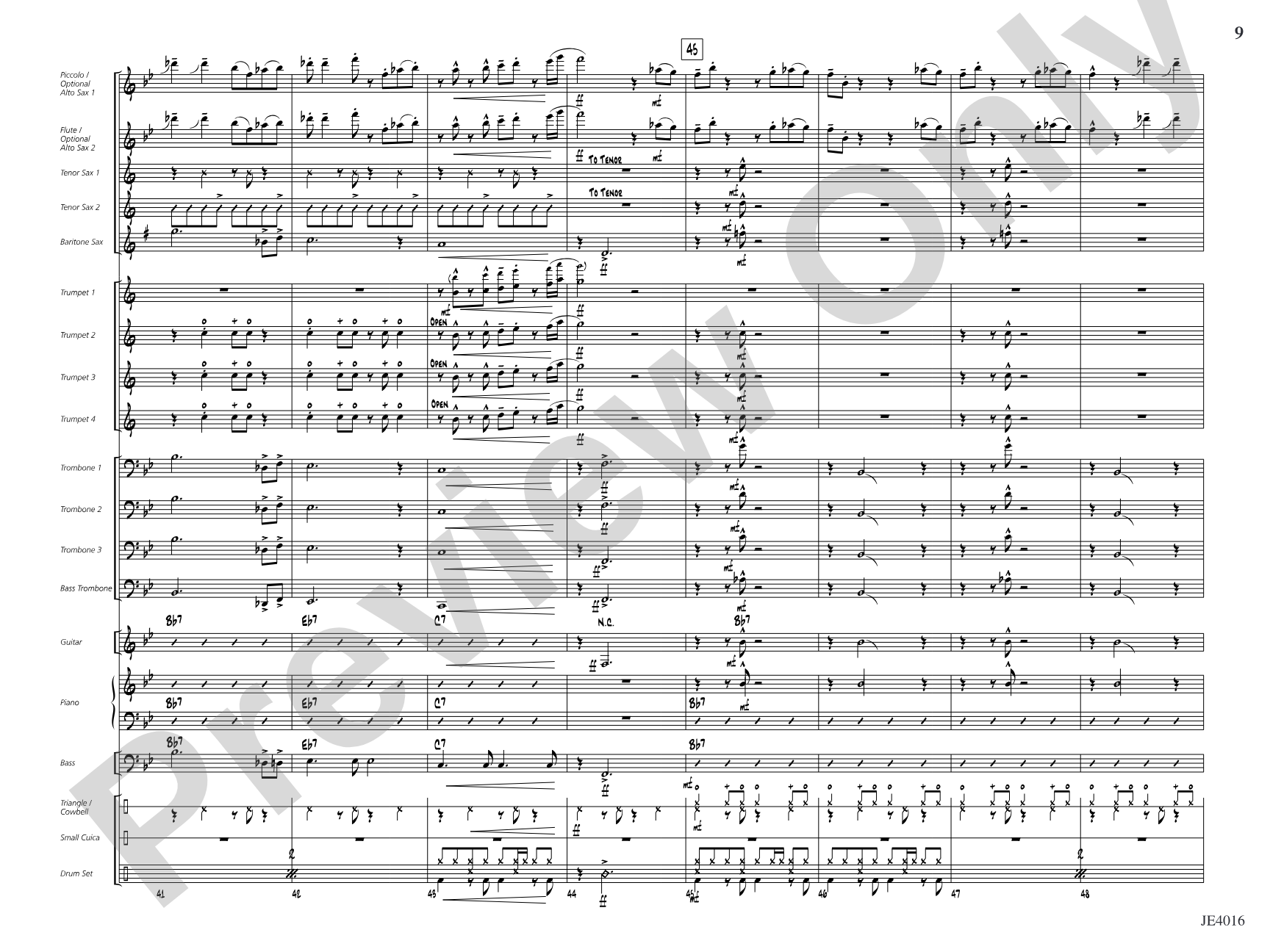 Digger's Bossa Nova: Jazz Ensemble Conductor Score & Parts