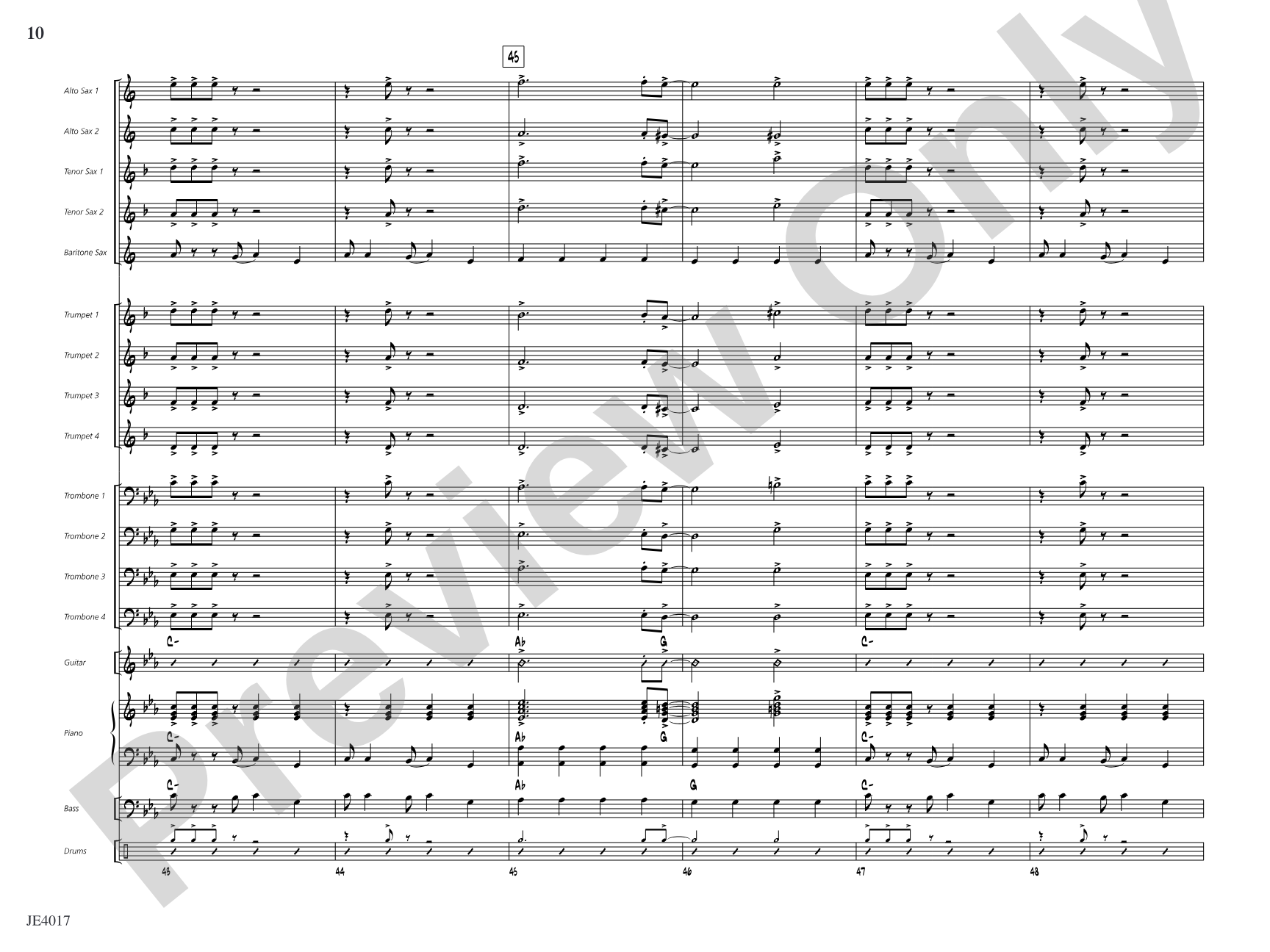 Dressed in Black: Jazz Ensemble Conductor Score & Parts