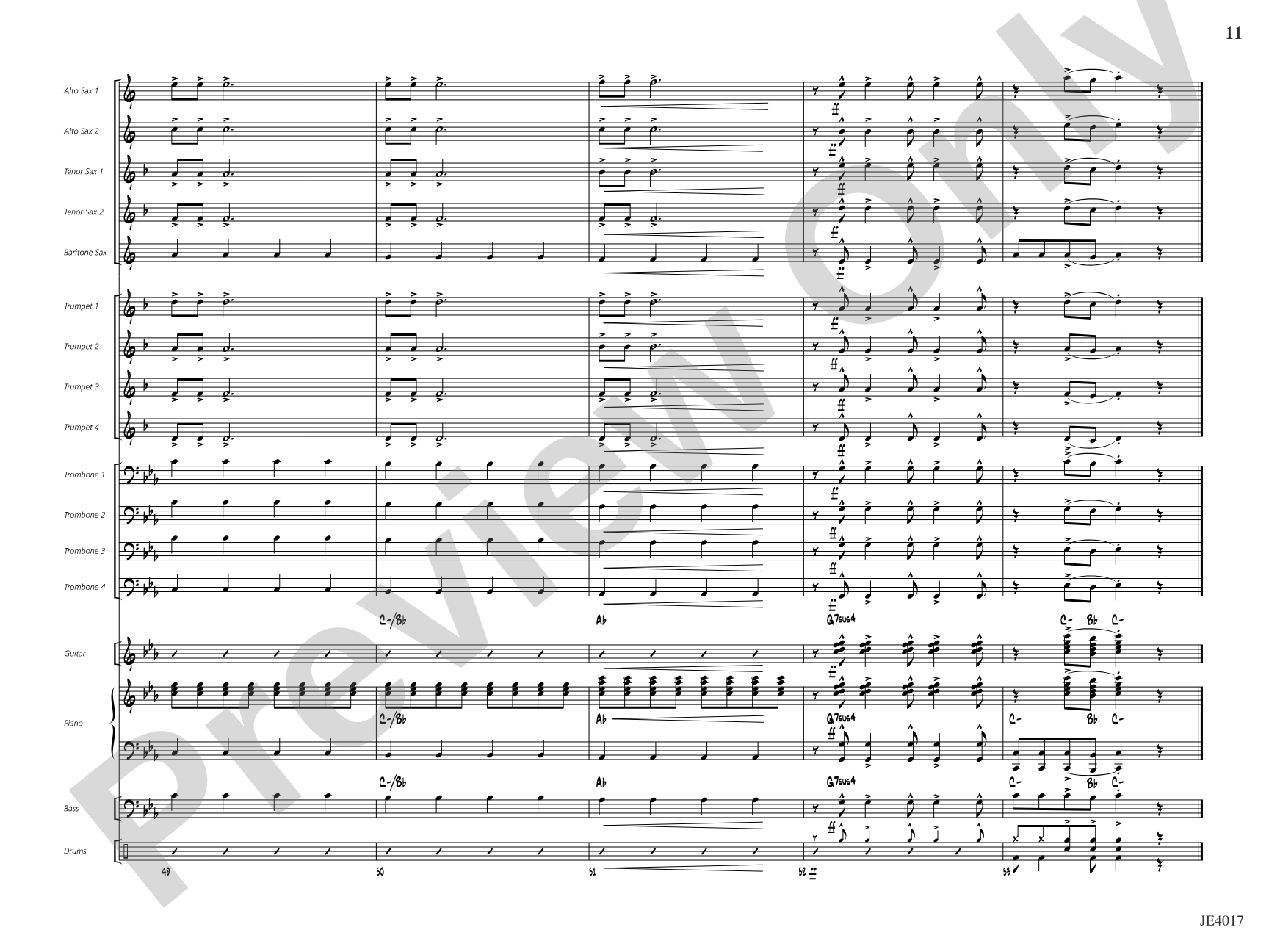 Dressed in Black: Jazz Ensemble Conductor Score & Parts