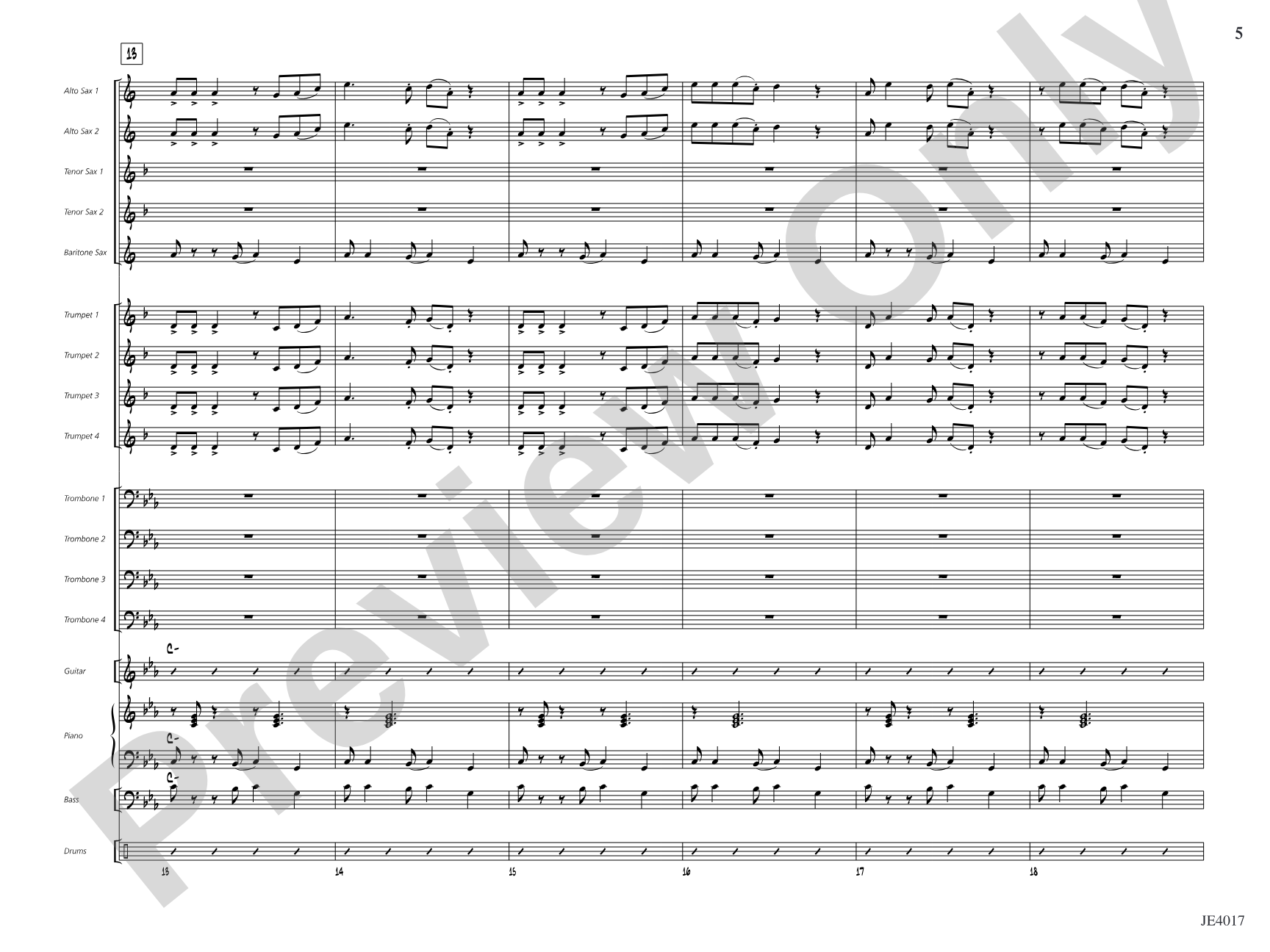 Dressed in Black: Jazz Ensemble Conductor Score & Parts