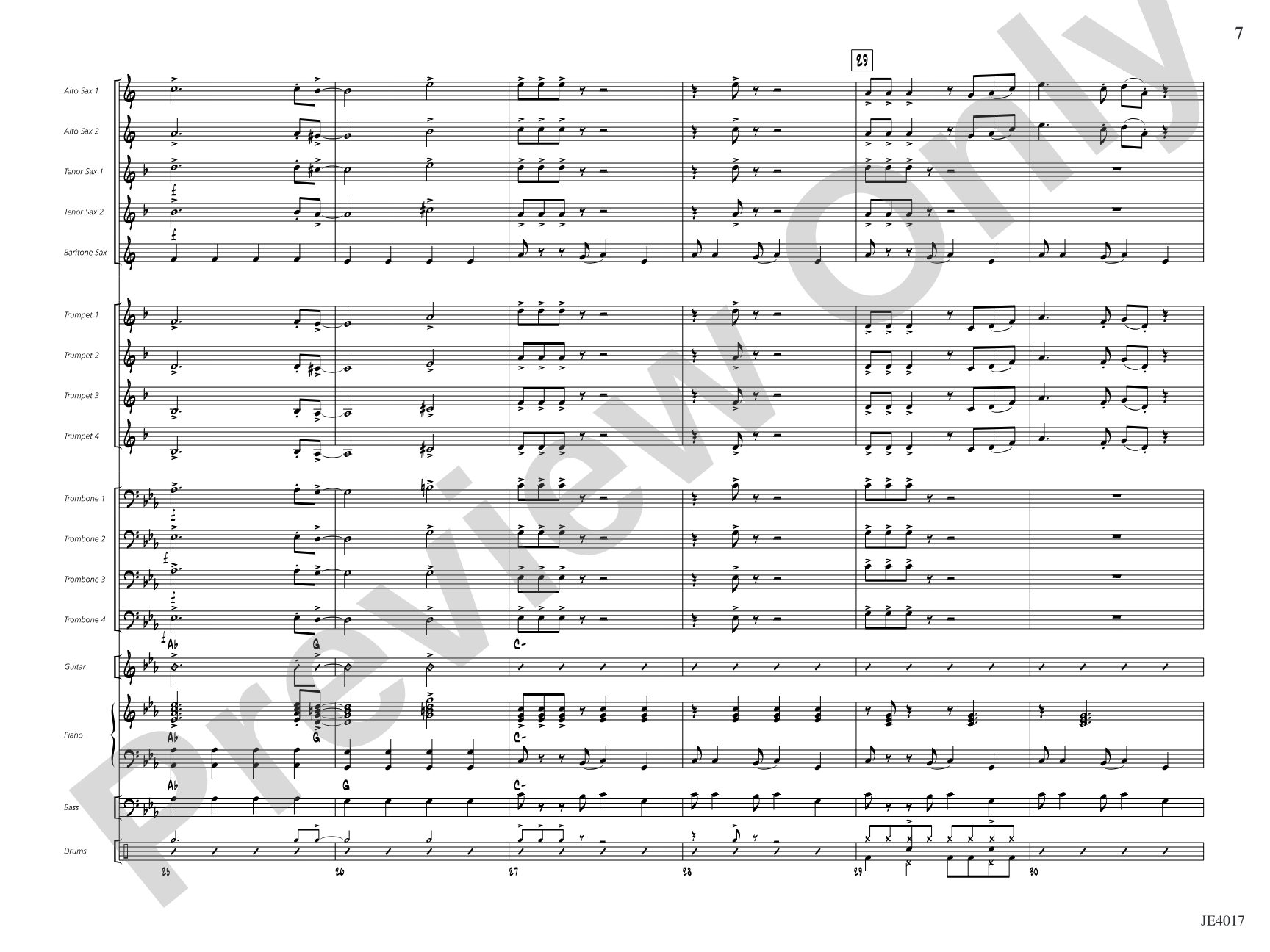Dressed in Black: Jazz Ensemble Conductor Score & Parts