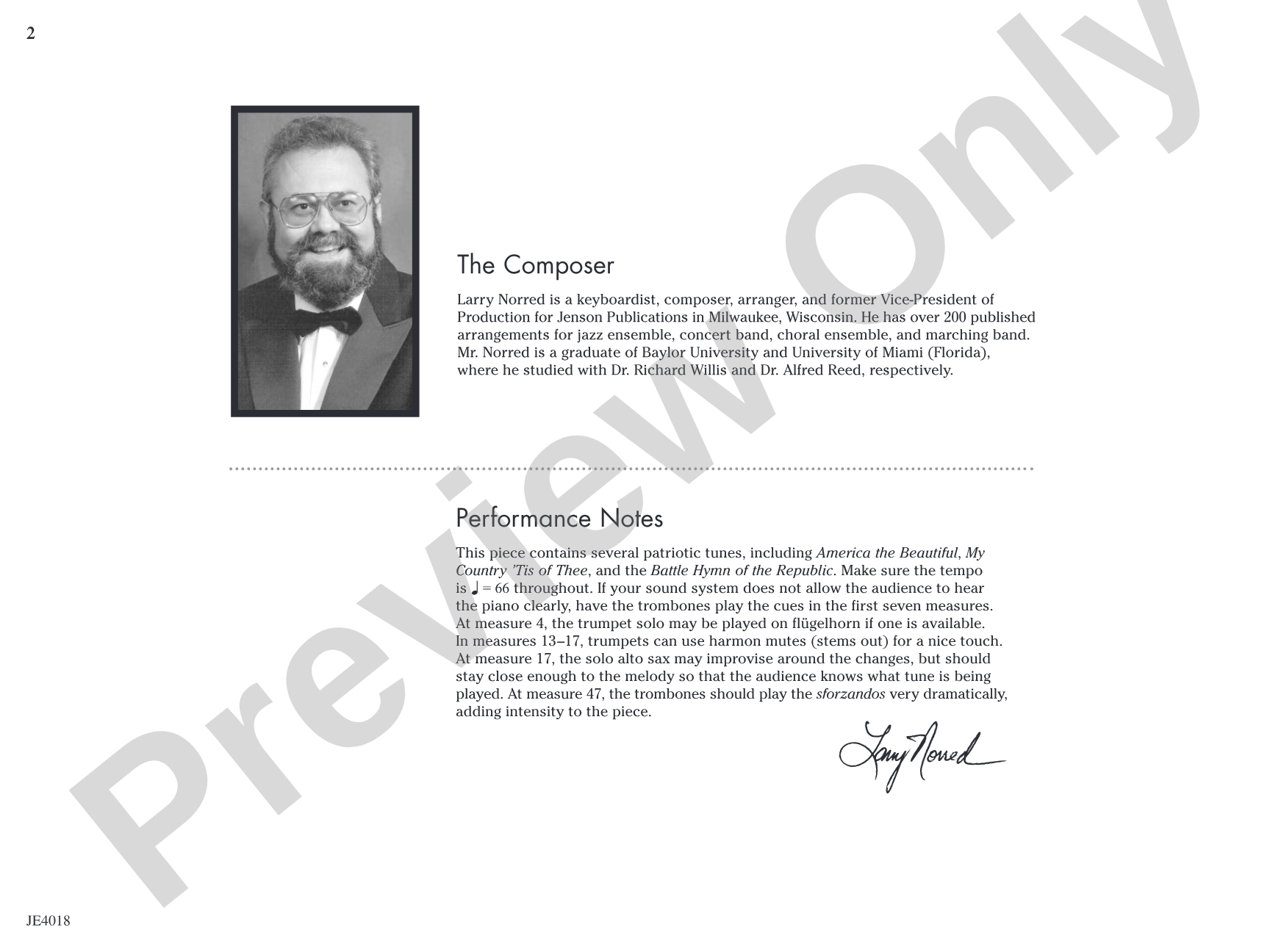 Amber Waves: Jazz Ensemble Conductor Score & Parts