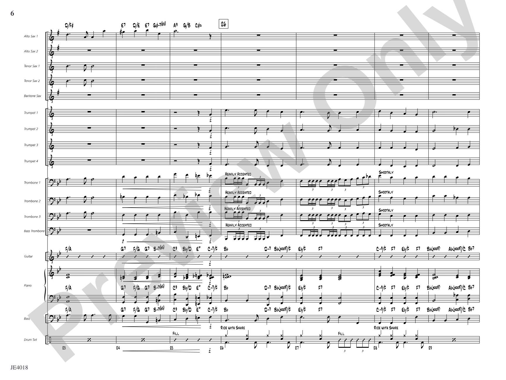Amber Waves: Jazz Ensemble Conductor Score & Parts