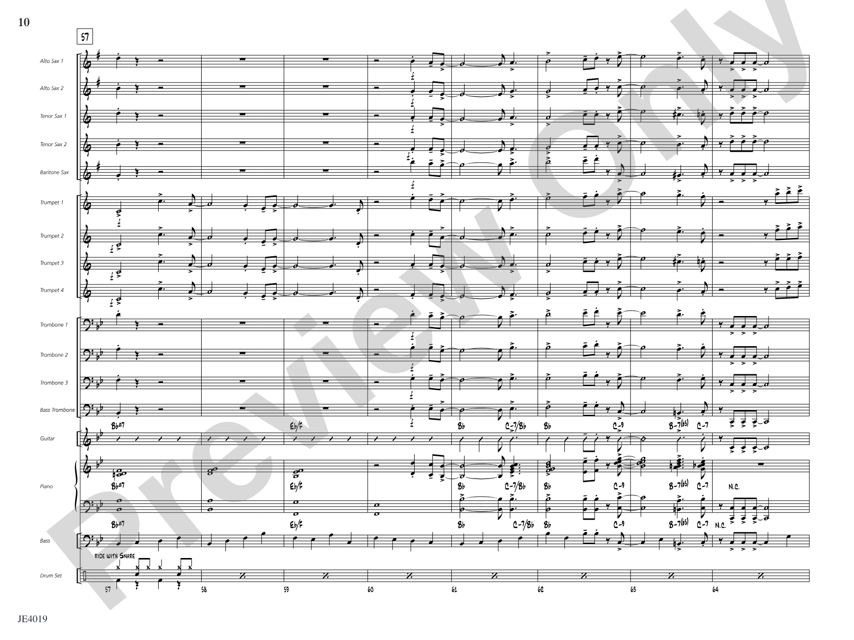 Take Me Out to the Ball Game: Jazz Ensemble Conductor Score & Parts