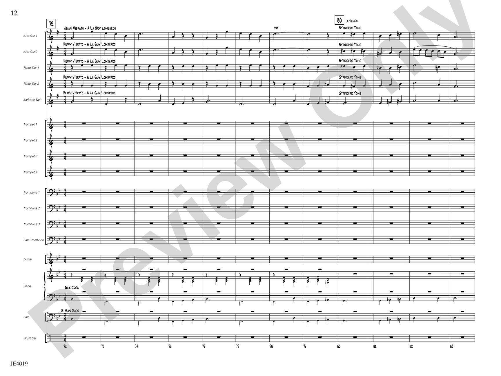 Take Me Out to the Ball Game: Jazz Ensemble Conductor Score & Parts