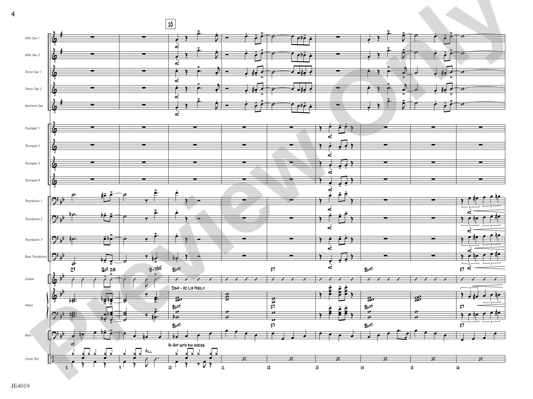Take Me Out to the Ball Game: Jazz Ensemble Conductor Score & Parts