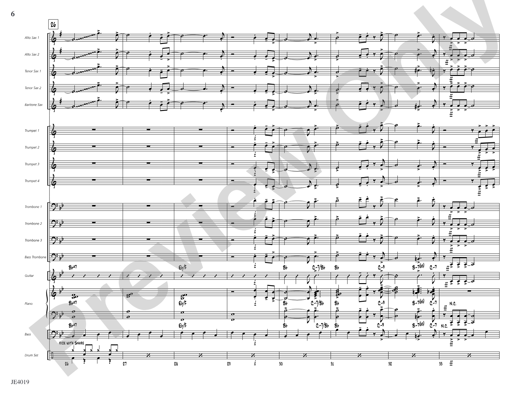 Take Me Out to the Ball Game: Jazz Ensemble Conductor Score & Parts