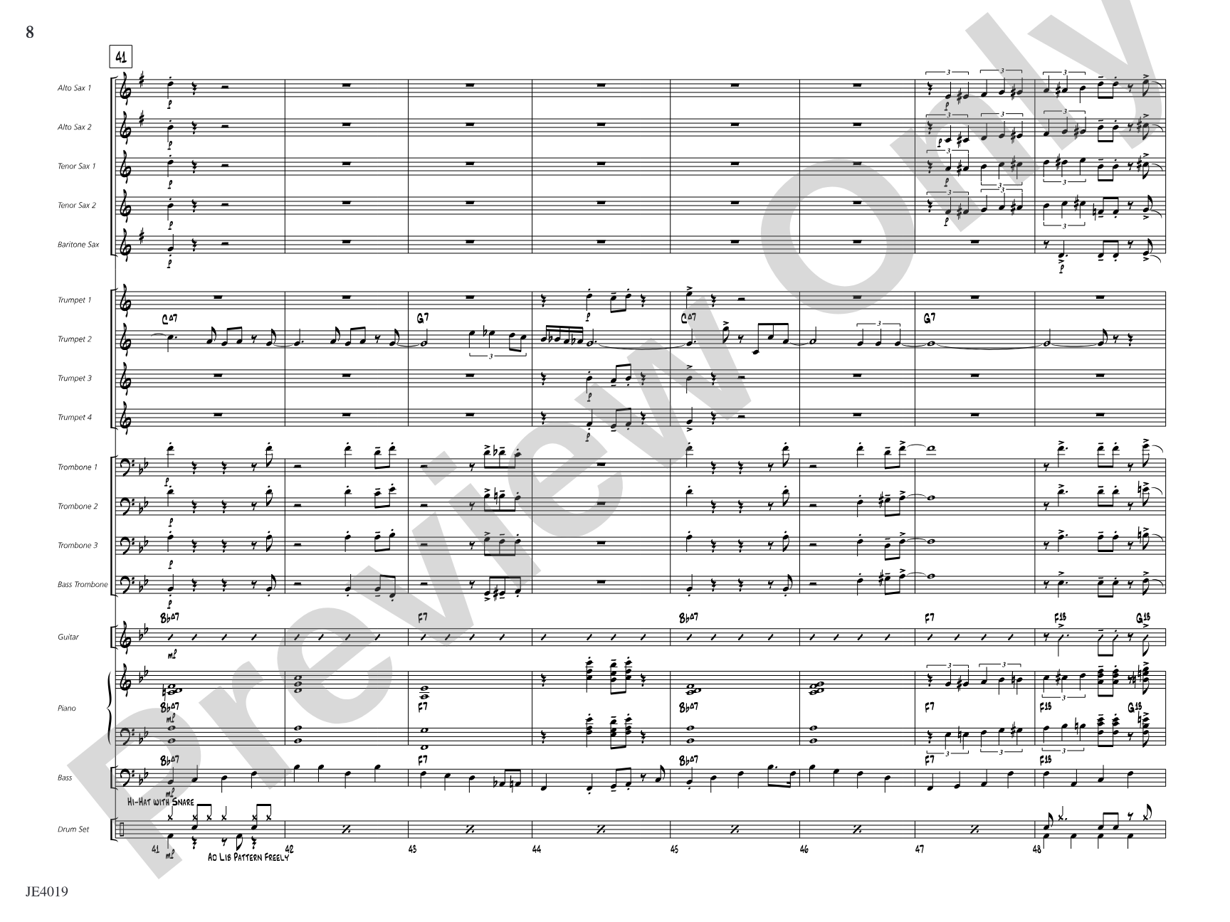 Take Me Out to the Ball Game: Jazz Ensemble Conductor Score & Parts