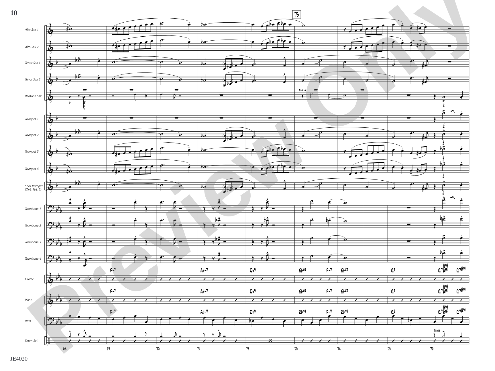 No Lava: Jazz Ensemble Conductor Score & Parts