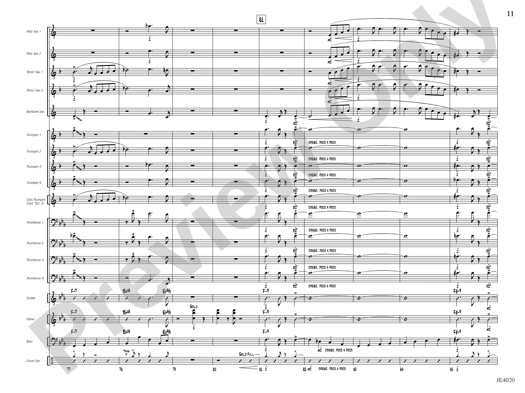 No Lava: Jazz Ensemble Conductor Score & Parts