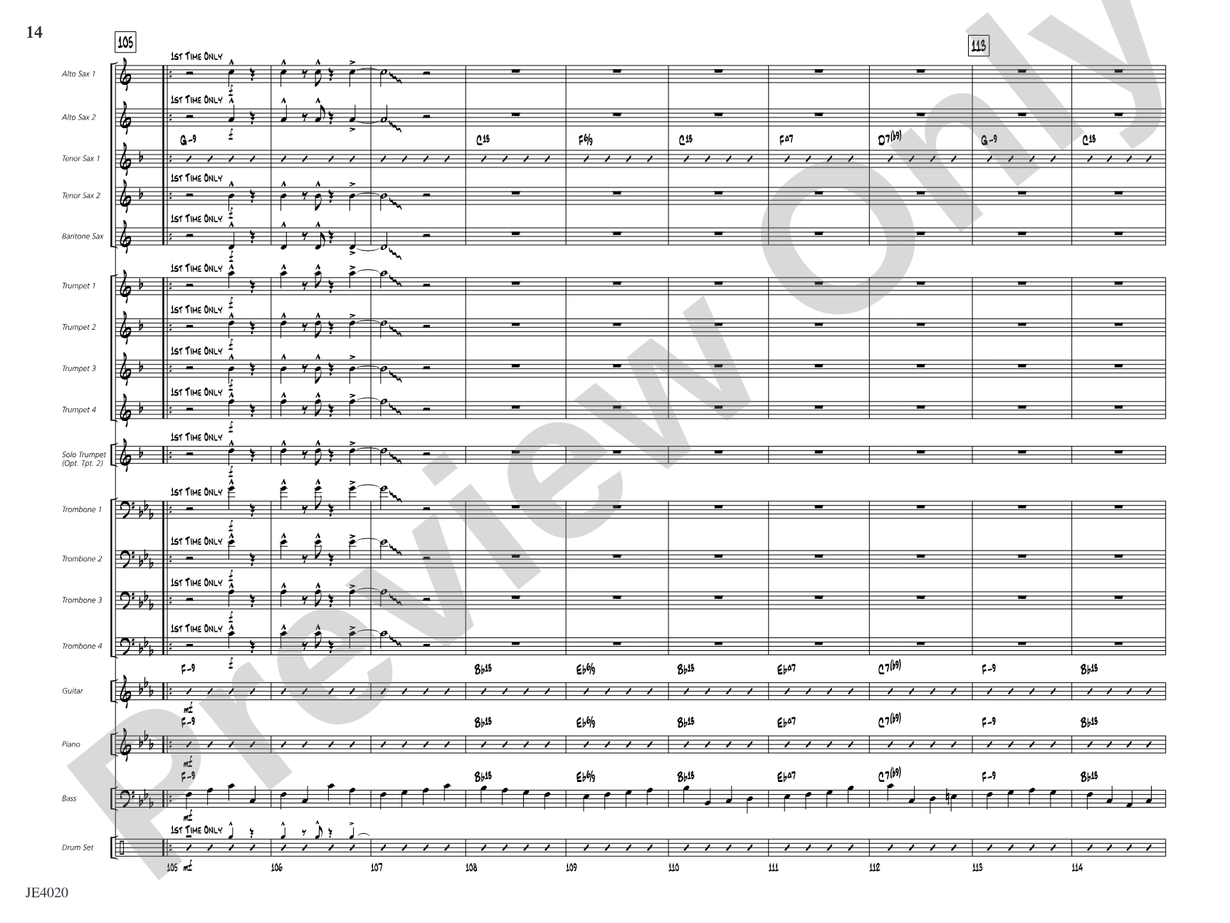 No Lava: Jazz Ensemble Conductor Score & Parts