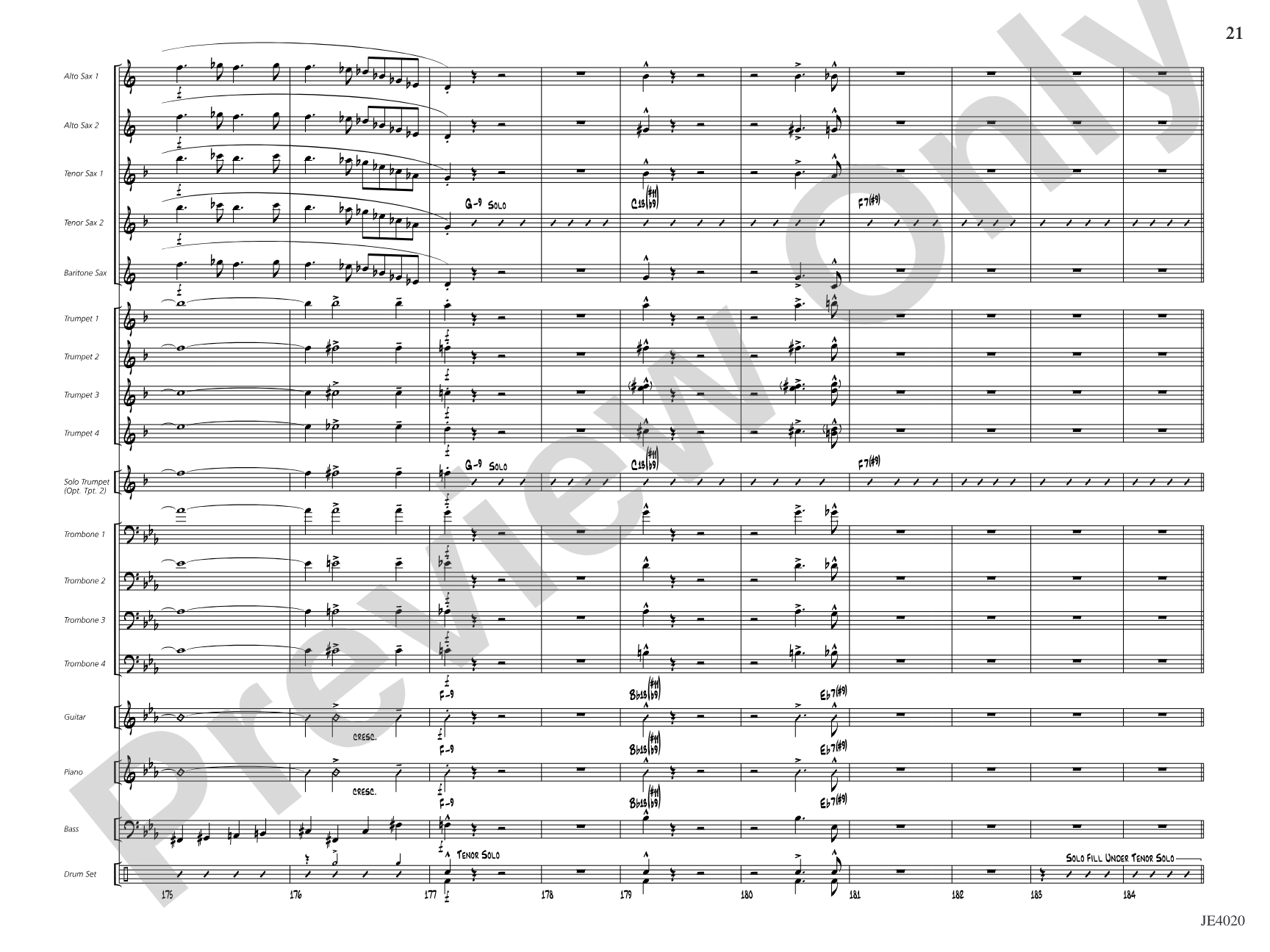 No Lava: Jazz Ensemble Conductor Score & Parts