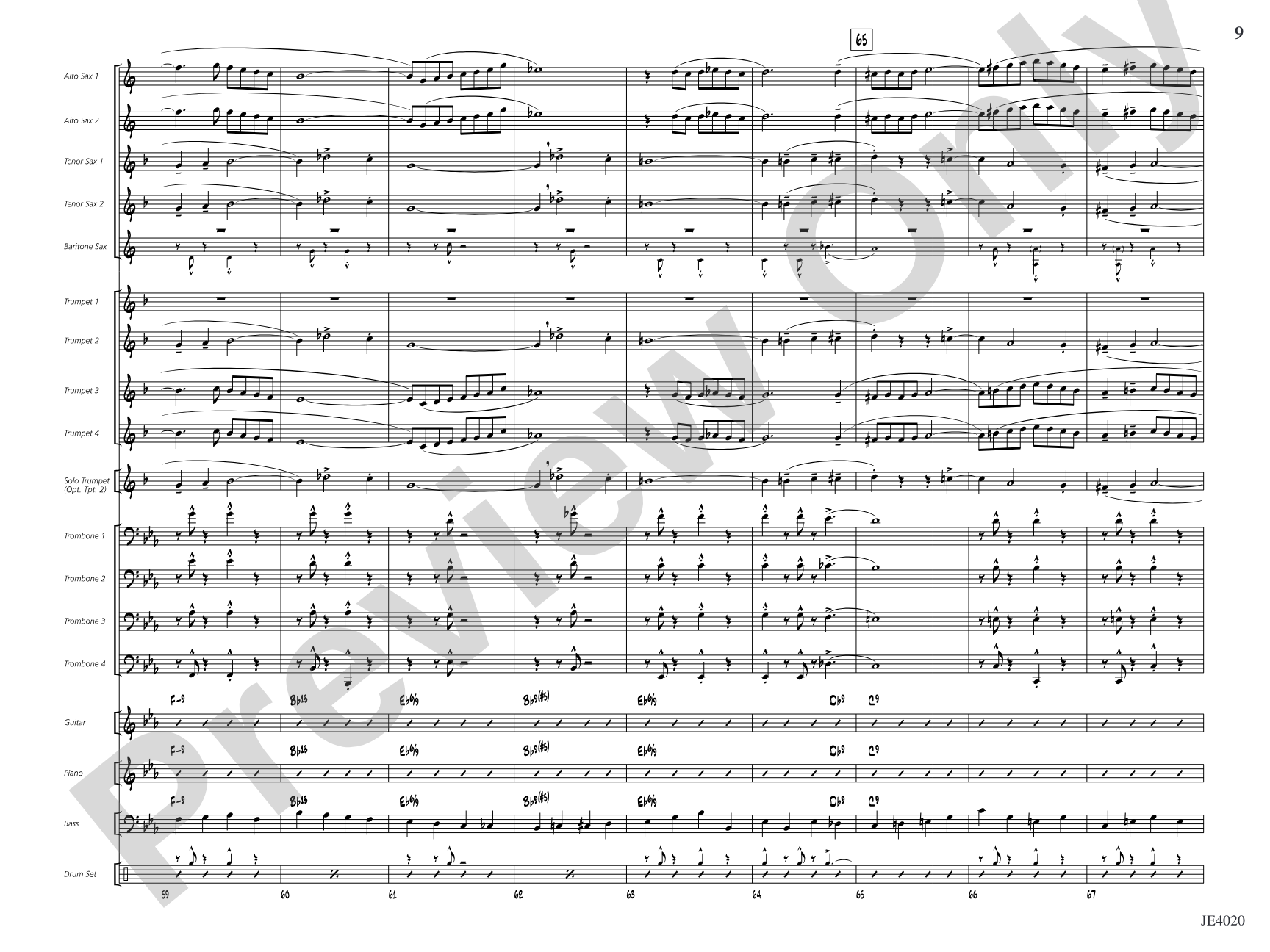No Lava: Jazz Ensemble Conductor Score & Parts