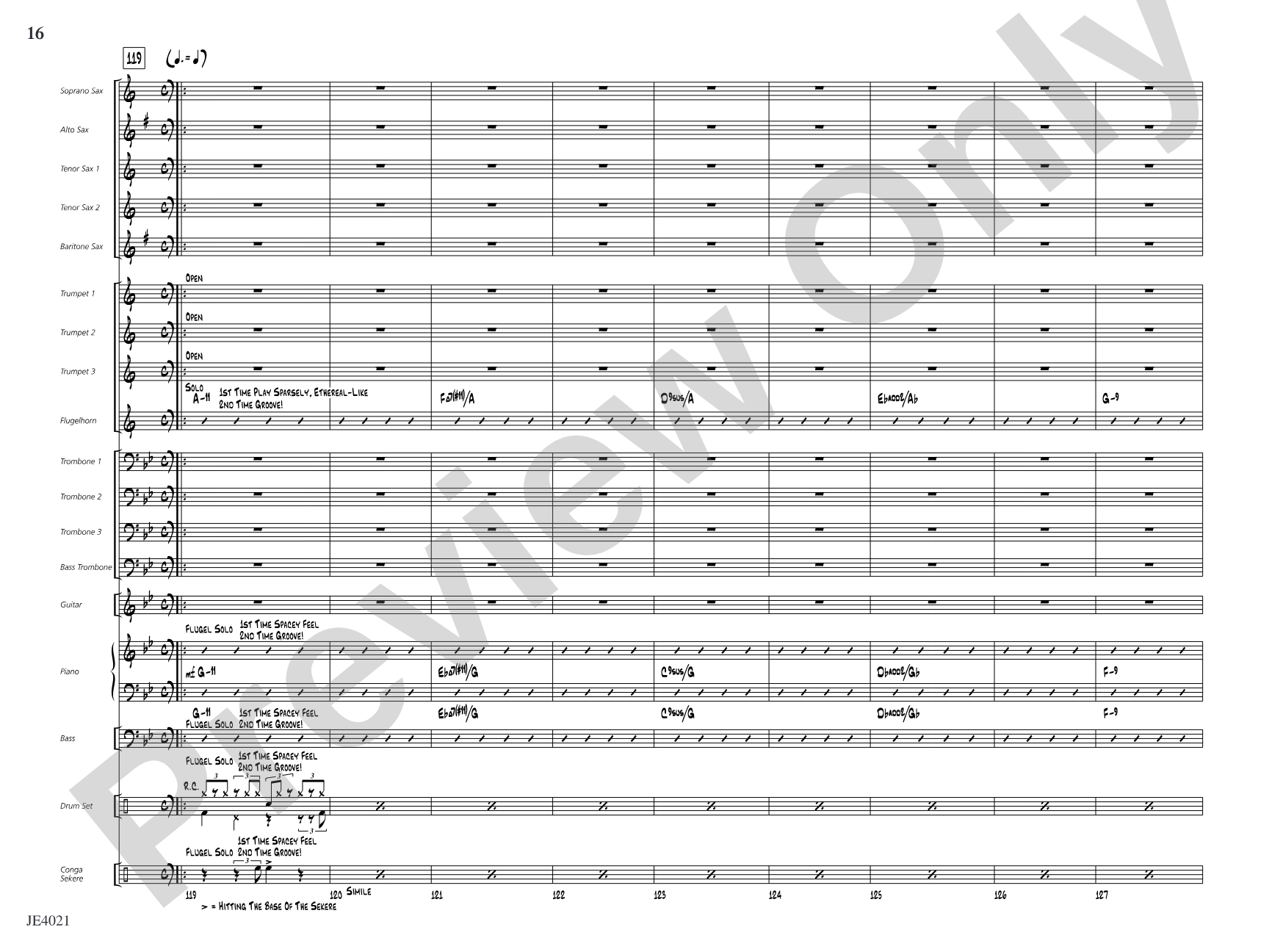 Techénko: Jazz Ensemble Conductor Score & Parts